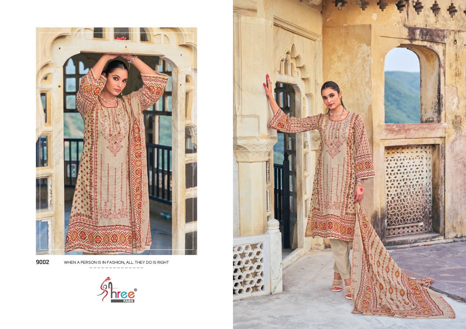 Shree Fabs Bin Saeed Lawn Collection Vol 9 Lawn Cotton With Embroidery Work Pakistani Salwar Suits At Wholesale Rate - jilaniwholesalesuit