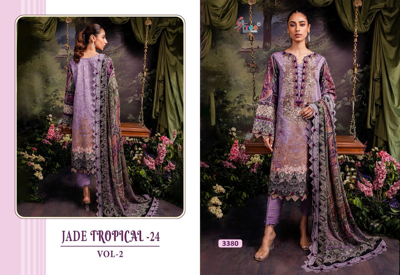 Shree Fabs Jade Tropical-24 Vol 2 Cotton Printed With Embroidery Work Chiffon Dupatta Pakistani Salwar Kameez Wholesaler In Surat