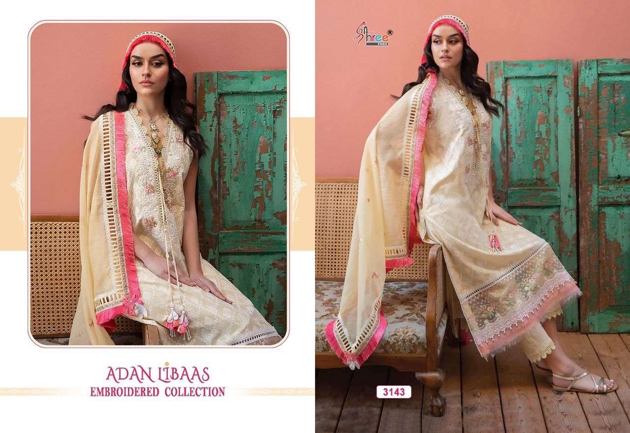Shree Fabs Adaan Libaas Embroidered Collection cotton with printed Pakistani Suits collection at best rate - jilaniwholesalesuit