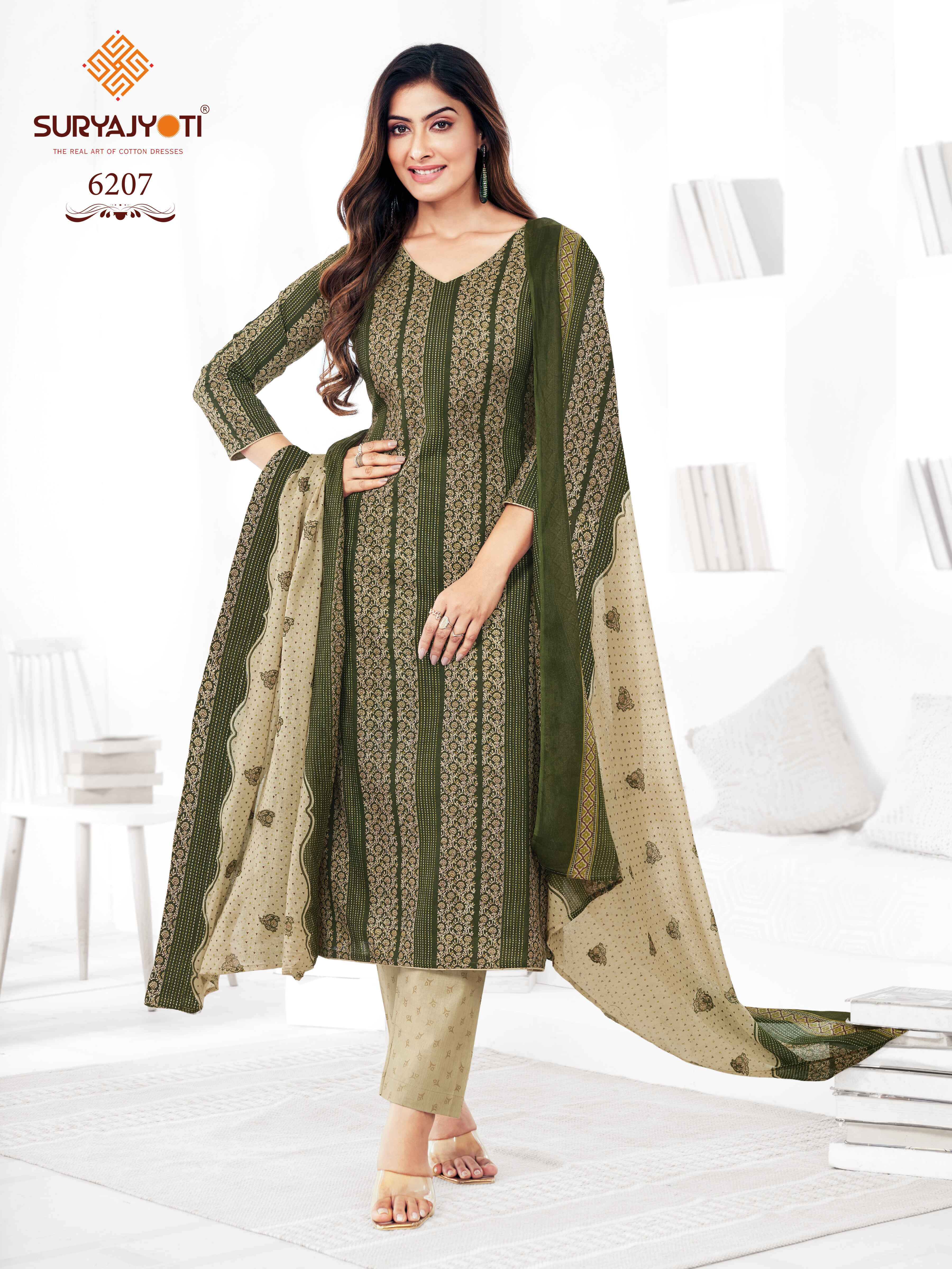 Suryajjyoti Trendy Cotton Vol 62 Cotton Printed Dress Material Wholesale Supplier