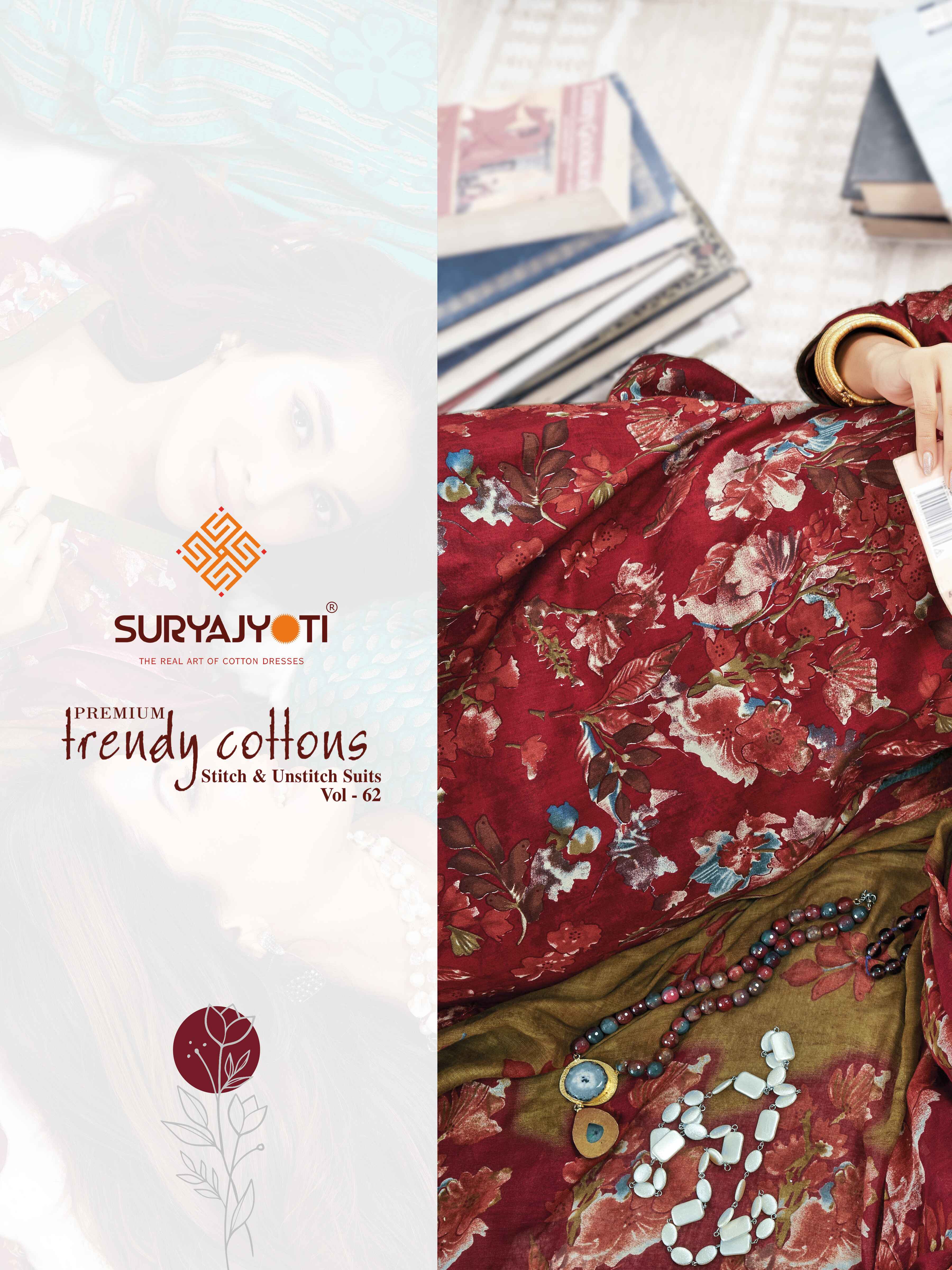 Suryajjyoti Trendy Cotton Vol 62 Cotton Printed Dress Material Wholesale Supplier