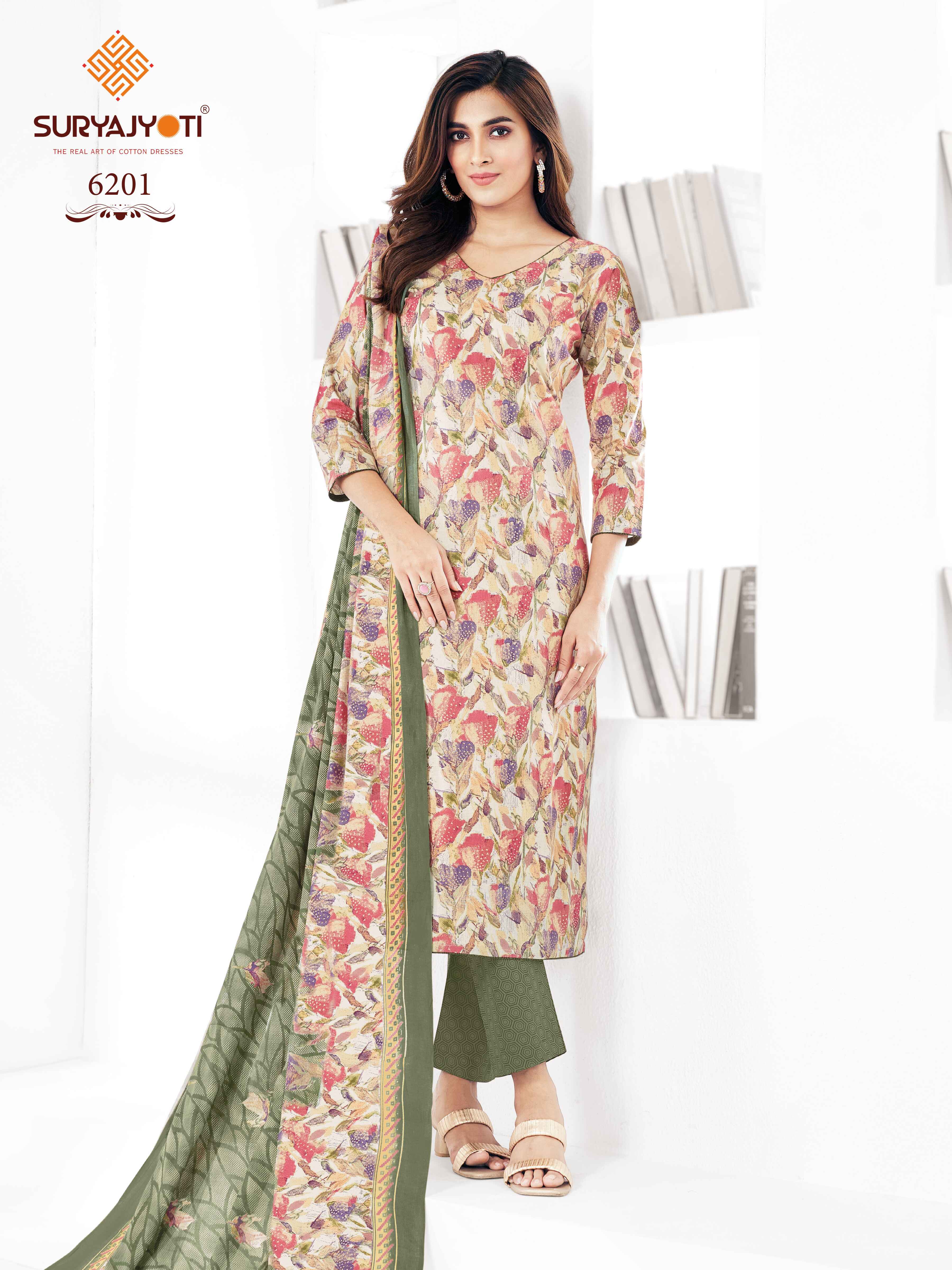 Suryajjyoti Trendy Cotton Vol 62 Cotton Printed Dress Material Wholesale Supplier