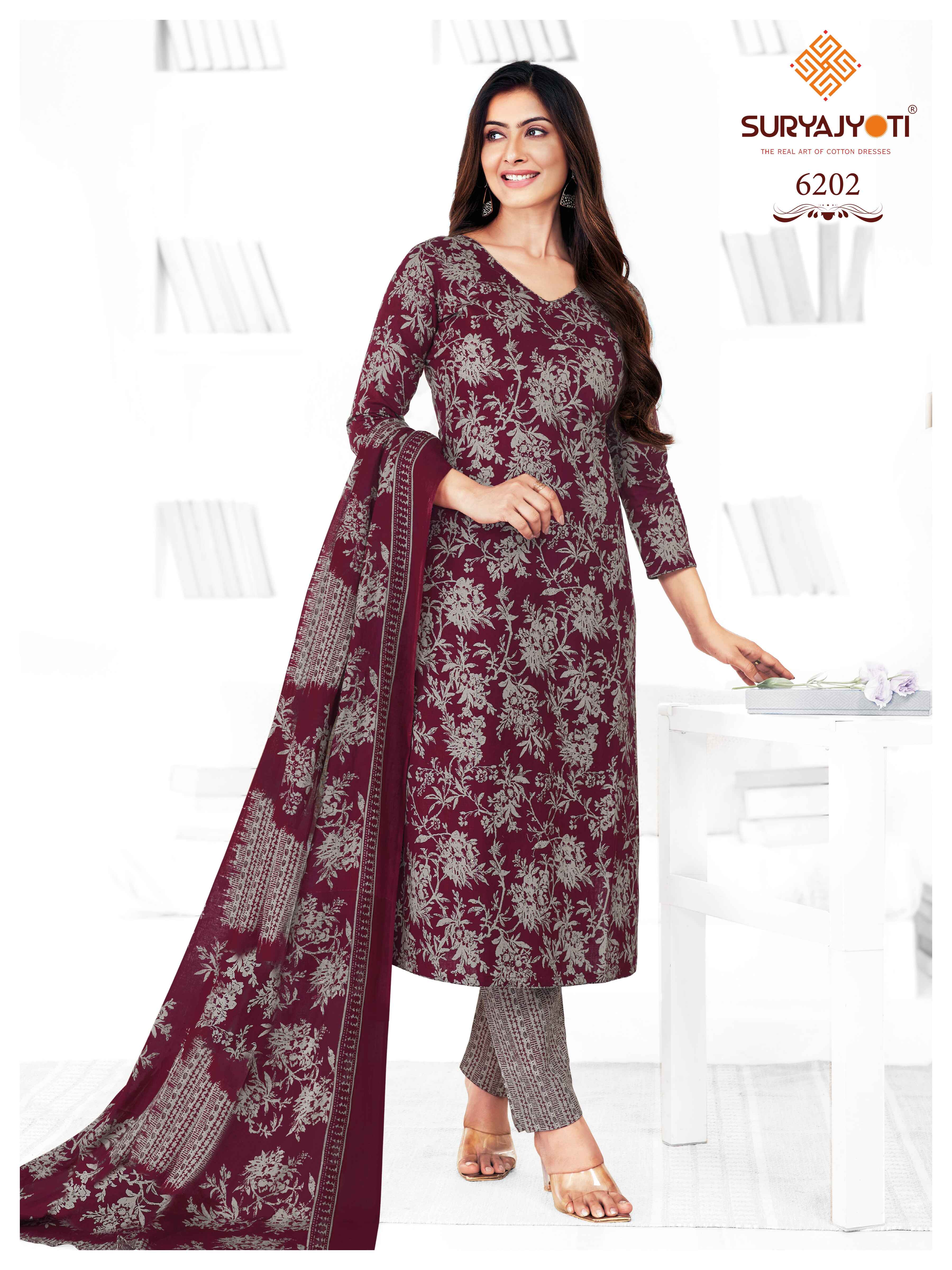 Suryajjyoti Trendy Cotton Vol 62 Cotton Printed Dress Material Wholesale Supplier