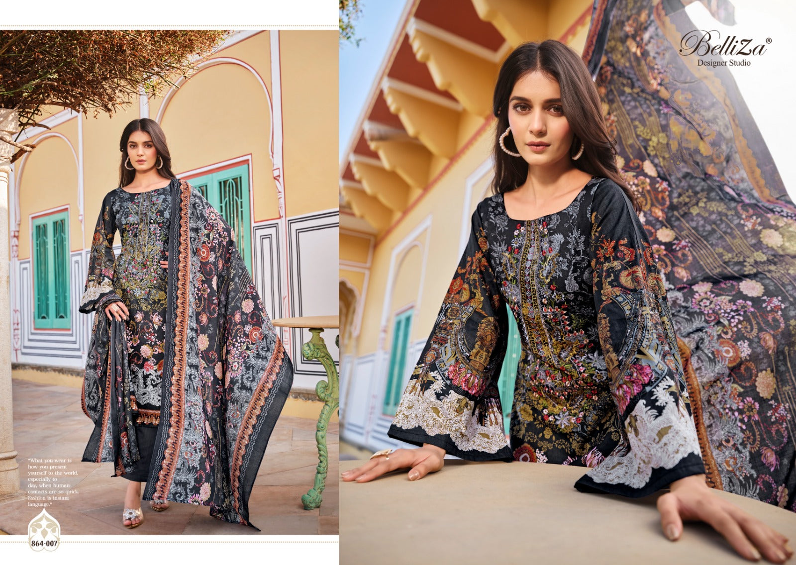 Belliza Designer Studio Naira Vol 26 Cotton Digital Prints with Embroidery Work Salwar Suits Wholesale Suplier - jilaniwholesalesuit