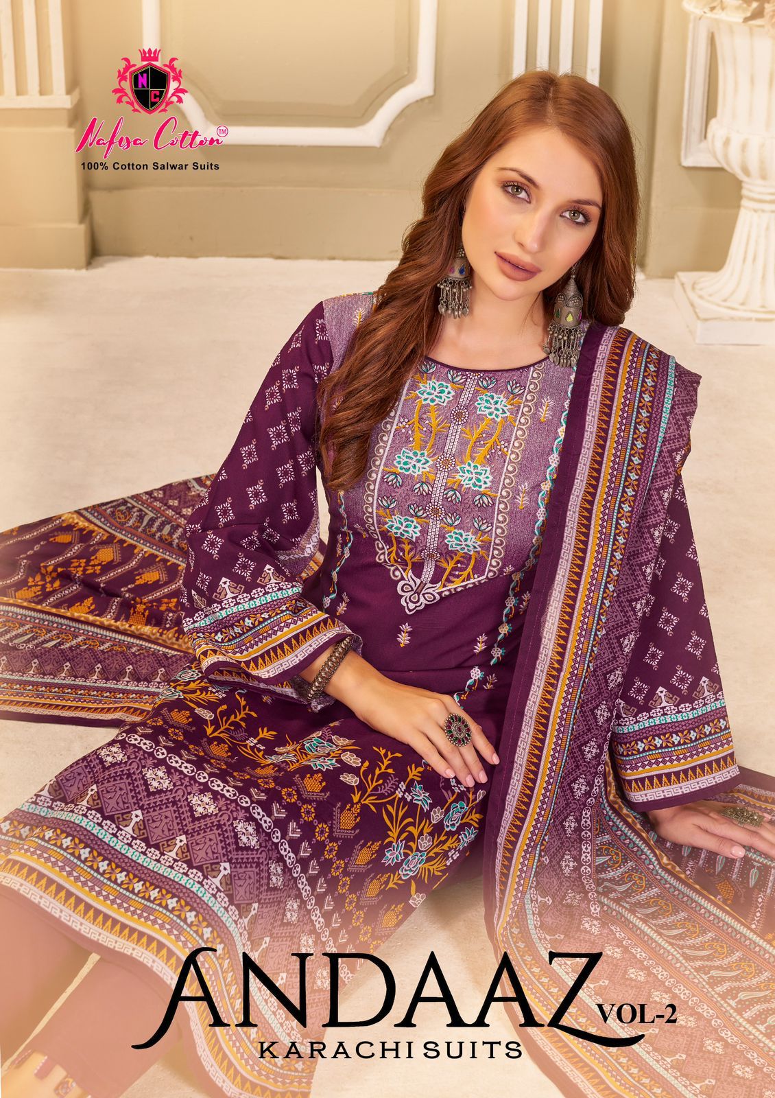 Nafisa Cotton Andaaz Vol 2 Low Range Cotton Printed Pakistani Suits At Wholesale Rate - jilaniwholesalesuit