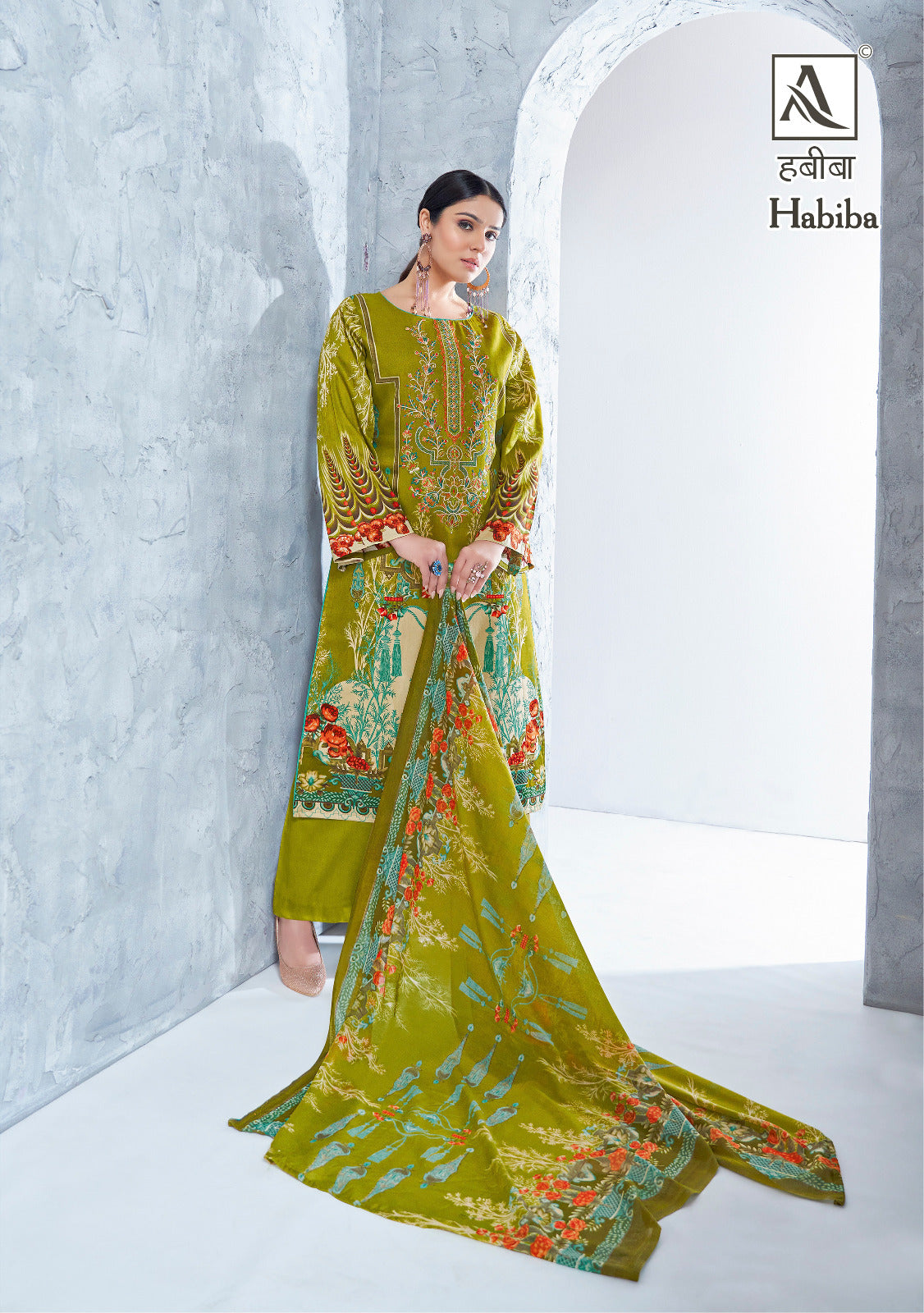 Alok Suits Habiba Zam Cotton With Embroidery Work Salwar Kameez Latest Collection - jilaniwholesalesuit