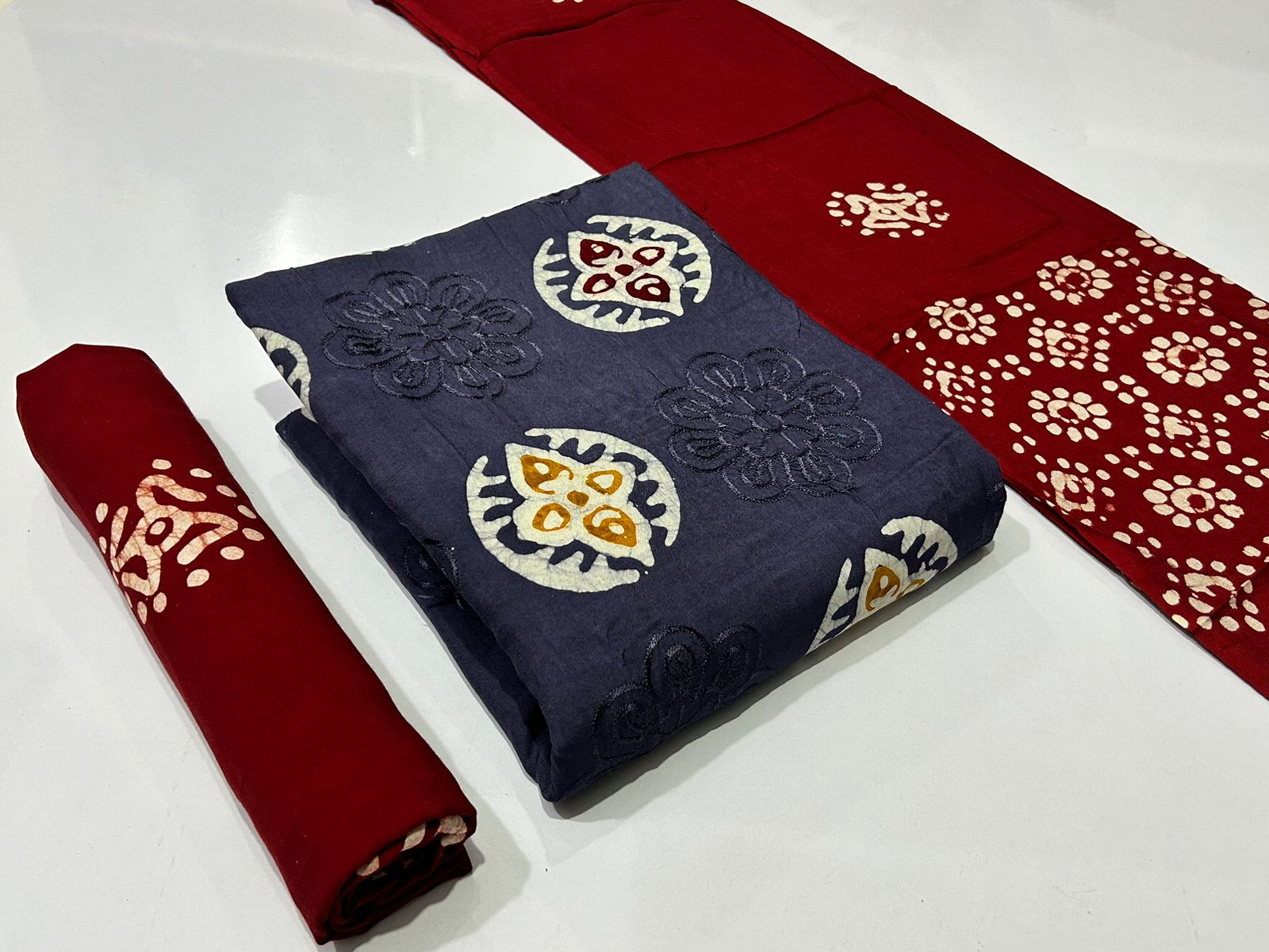 Cotton Batik Dress Material, Plain/Solids, Multicolour at Rs 250/piece in  Mumbai
