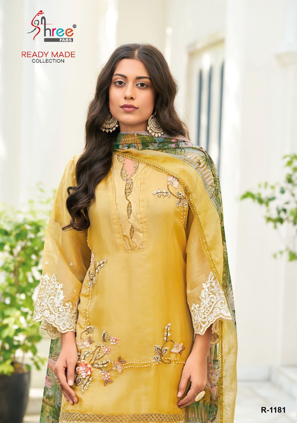 Shree Fabs D.no. R-1181 Organza With Hand Work Readymade Pakistani Suits Wholesale - jilaniwholesalesuit