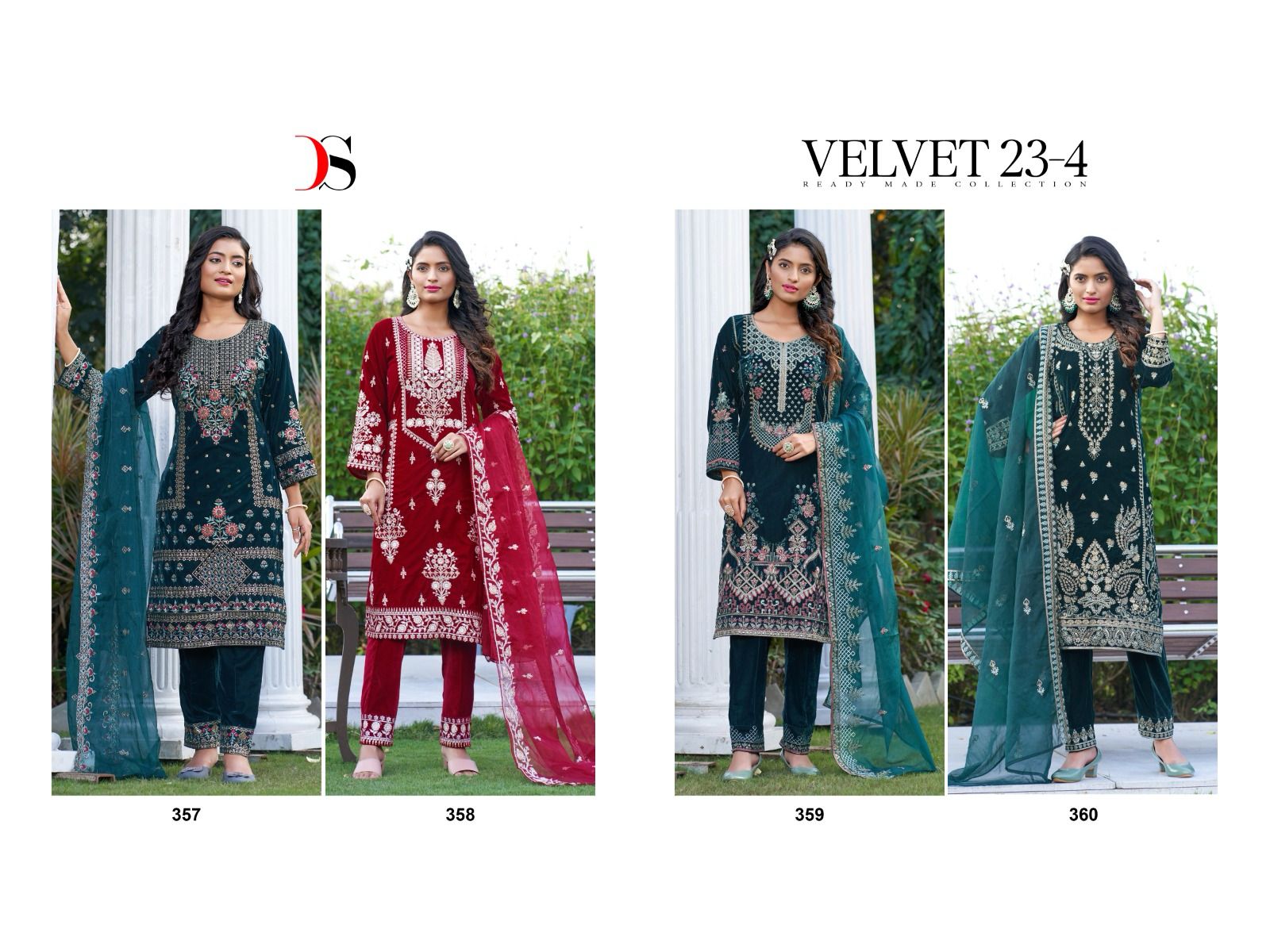 Deepsy Suits Velvet 23-4 Readymade Collection Pakistani Suits Supplier In Surat - jilaniwholesalesuit