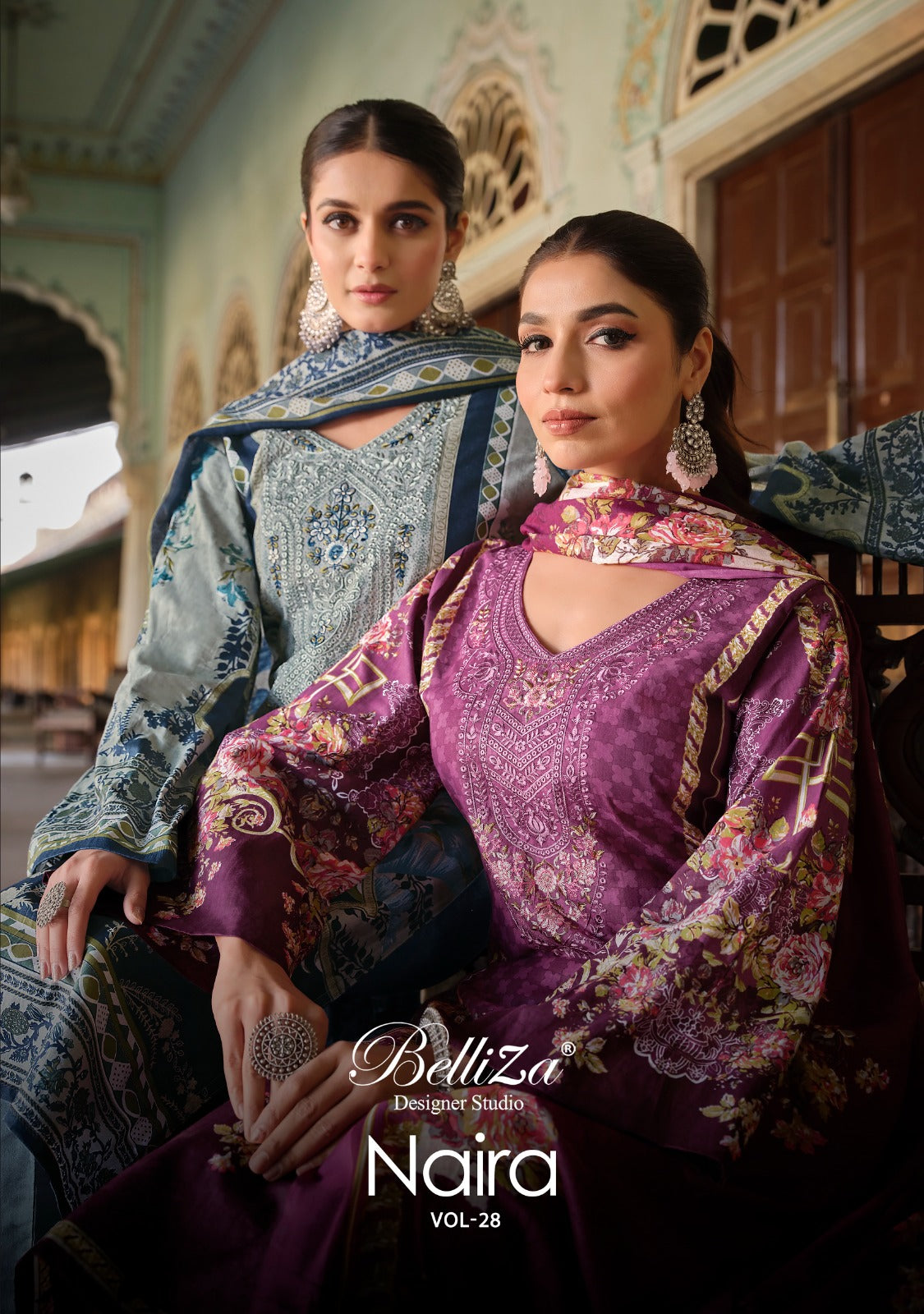 Belliza Designer Studio Naira Vol 28 Cotton With Embroidery Work elegent salwar suit catalog Wholesale Supplier - jilaniwholesalesuit