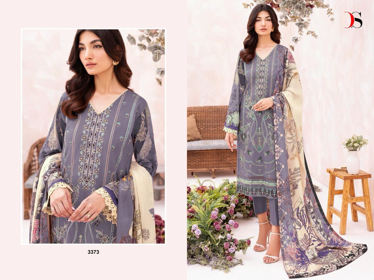 Deepsy Suits Chevron Vol 10 Cotton With Embroidery Work Chiffon Dupatta Pakistani Suits Wholesale Supplier - jilaniwholesalesuit