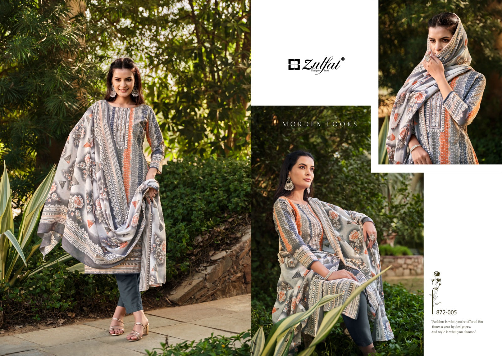Zulfat Designer Suits Kashish Cotton Digital Printed Salwar suits wholesale Supplier In Surat - jilaniwholesalesuit