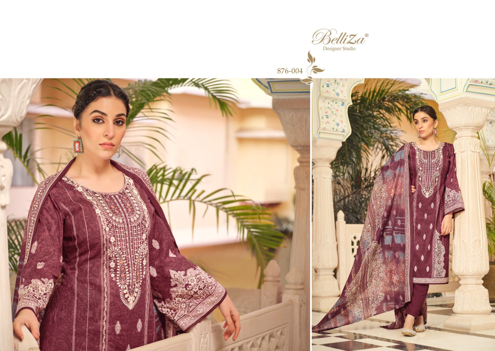 Belliza designer studio naira vol 32 cotton with embroidery work latest salwar suit catalog wholesale supplier - jilaniwholesalesuit