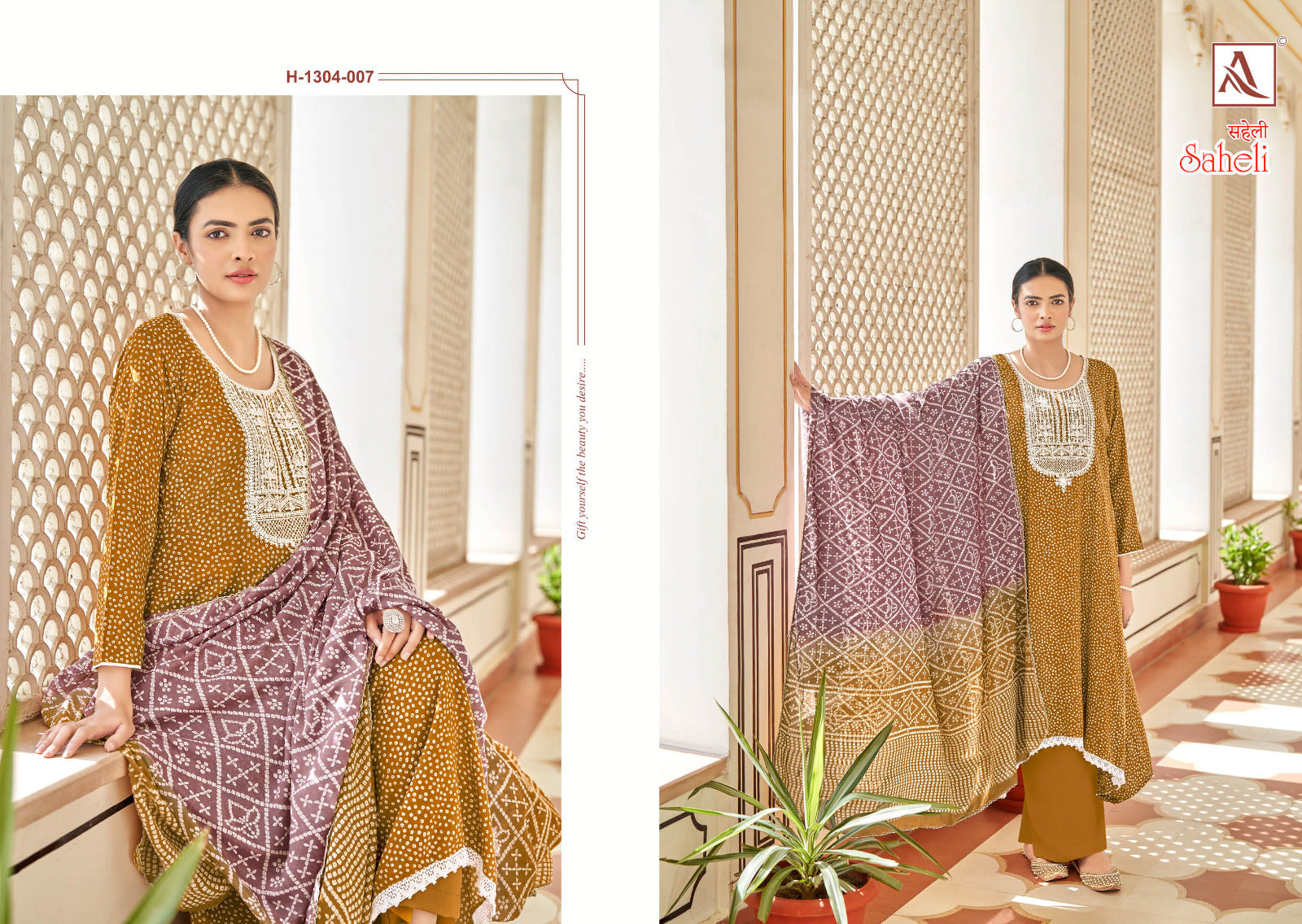 Alok Suit Saheli Viscose Rayon With Embroidery Work Salwar Suit Latest Collection