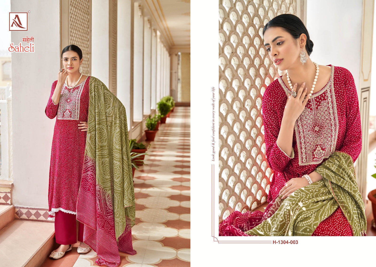 Alok Suit Saheli Viscose Rayon With Embroidery Work Salwar Suit Latest Collection