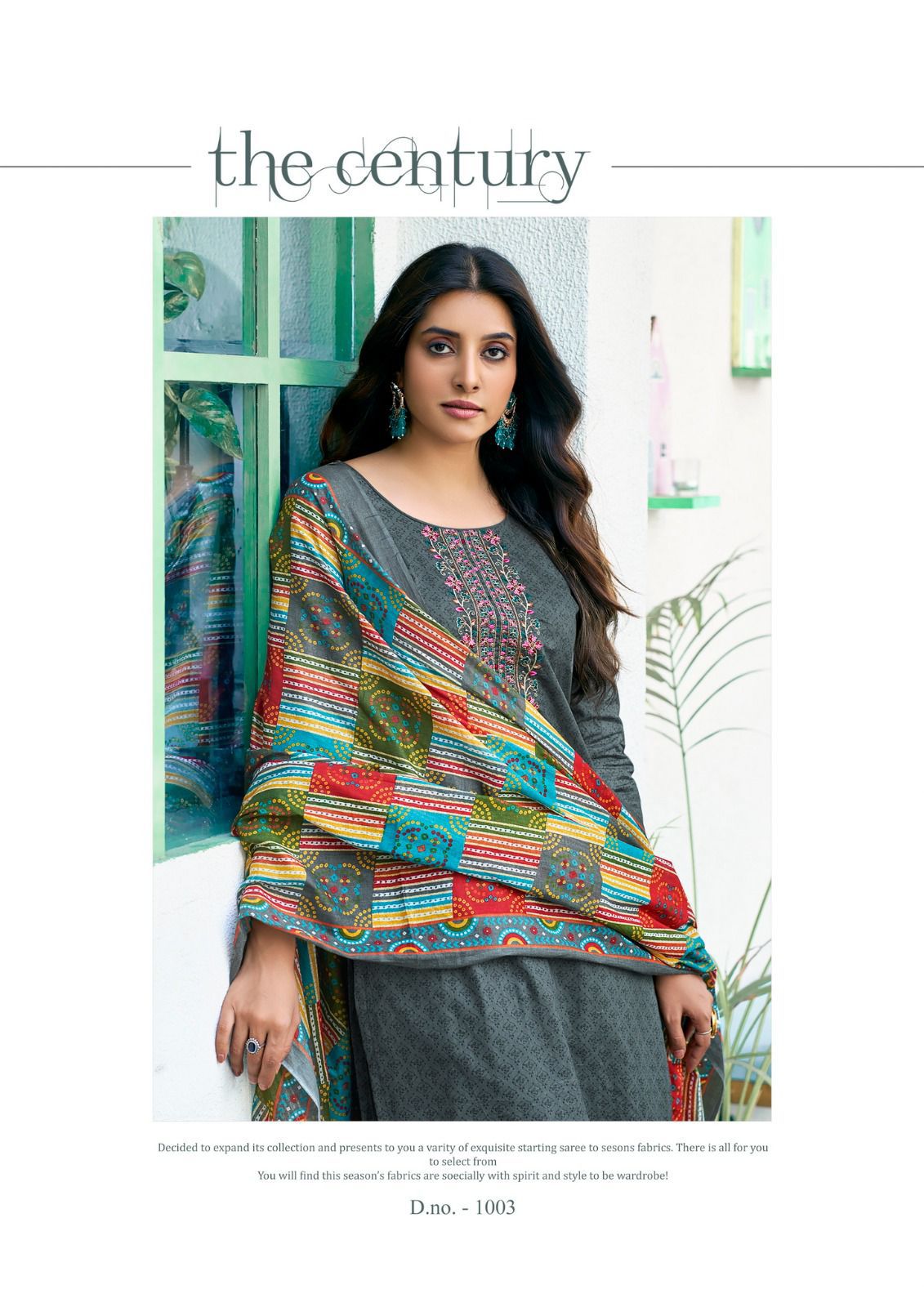 Saanvi Trends Romani Heavy Cotton Printed With Embroidery Work Dress Material Supplier In Surat