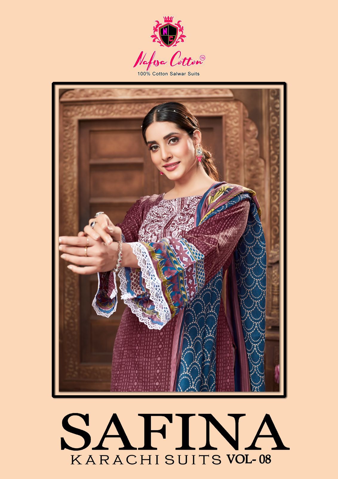 Nafisa Cotton Safina Karachi Suits Vol 8 Low Range Pakistani Salwar Suits At Best Rate