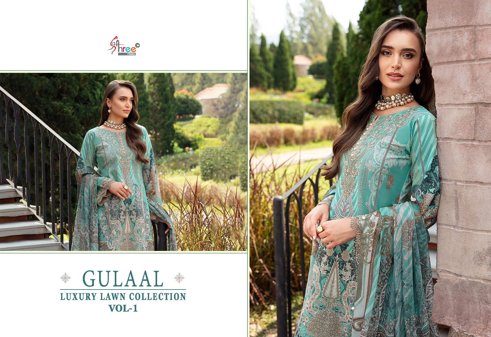 Shree Fabs Gulaal Luxury Lawn Collection Vol 1 Pakistani Suits At Wholesale Rate