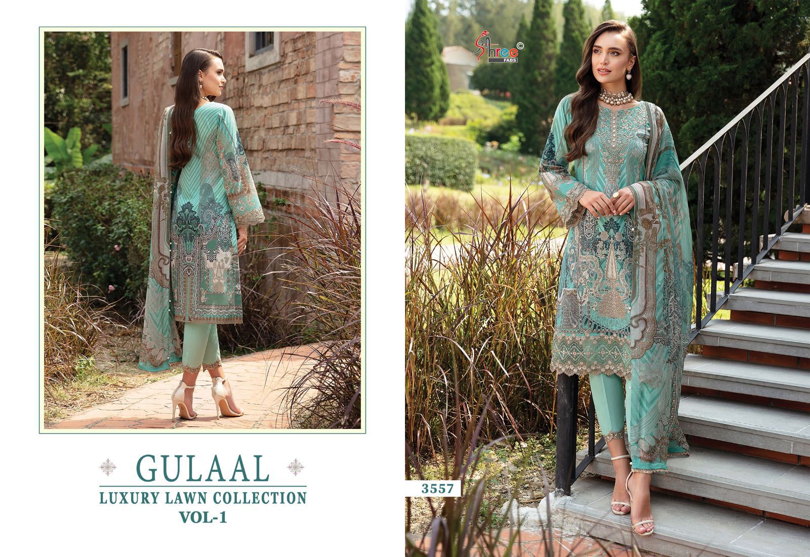 Shree Fabs Gulaal Luxury Lawn Collection Vol 1 Pakistani Suits At Wholesale Rate