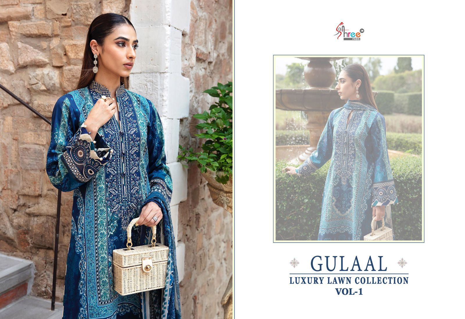 Shree Fabs Gulaal Luxury Lawn Collection Vol 1 Pakistani Suits At Wholesale Rate