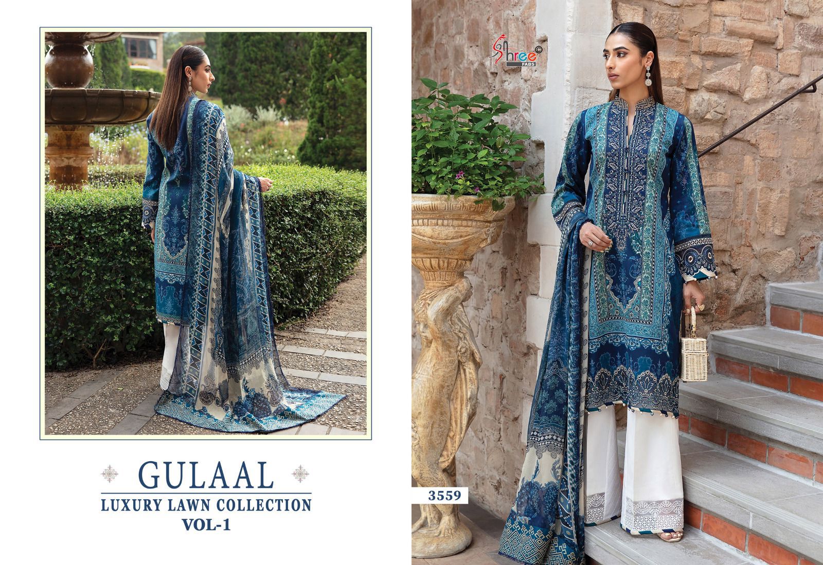 Shree Fabs Gulaal Luxury Lawn Collection Vol 1 Pakistani Suits At Wholesale Rate