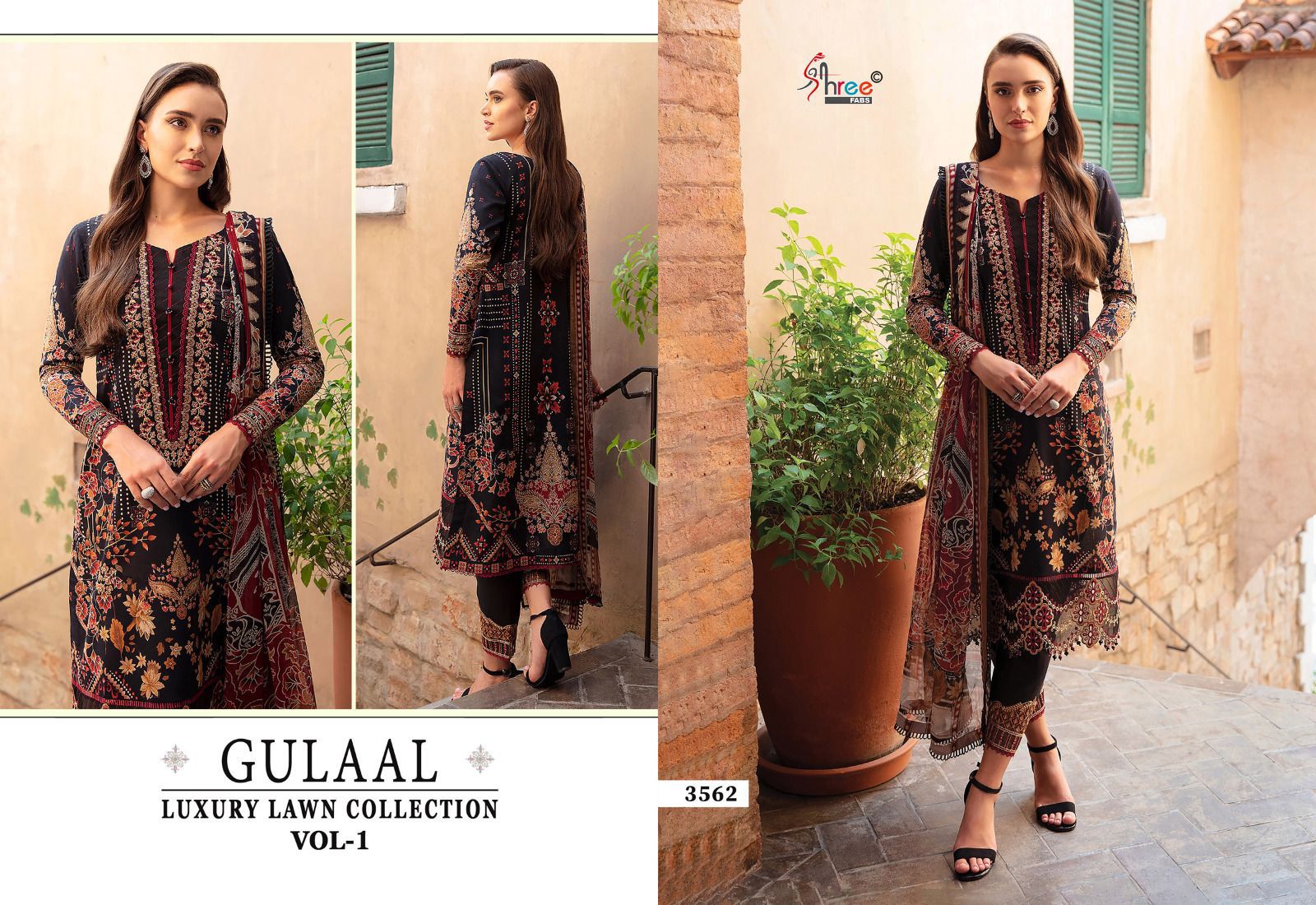 Shree Fabs Gulaal Luxury Lawn Collection Vol 1 Pakistani Suits At Wholesale Rate