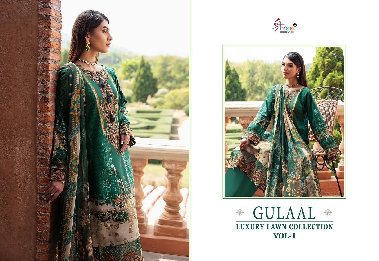 Shree Fabs Gulaal Luxury Lawn Collection Vol 1 Pakistani Suits At Wholesale Rate