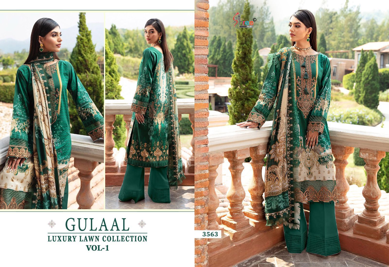 Shree Fabs Gulaal Luxury Lawn Collection Vol 1 Pakistani Suits At Wholesale Rate