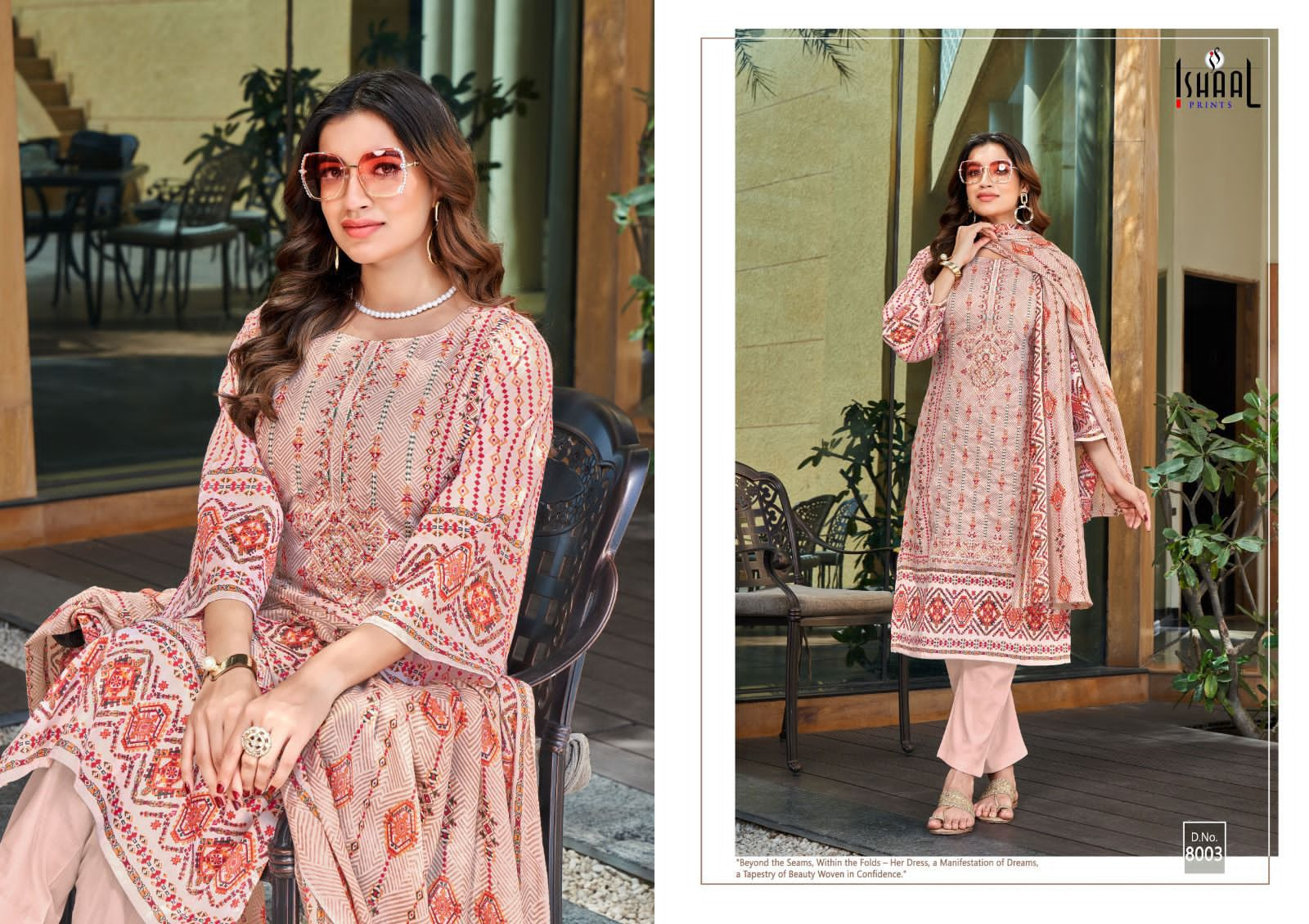 Ishaal Embroidered vol 8 Lawn Cotton With Embroidery Work Salwar Kameez At Wholesale Rate