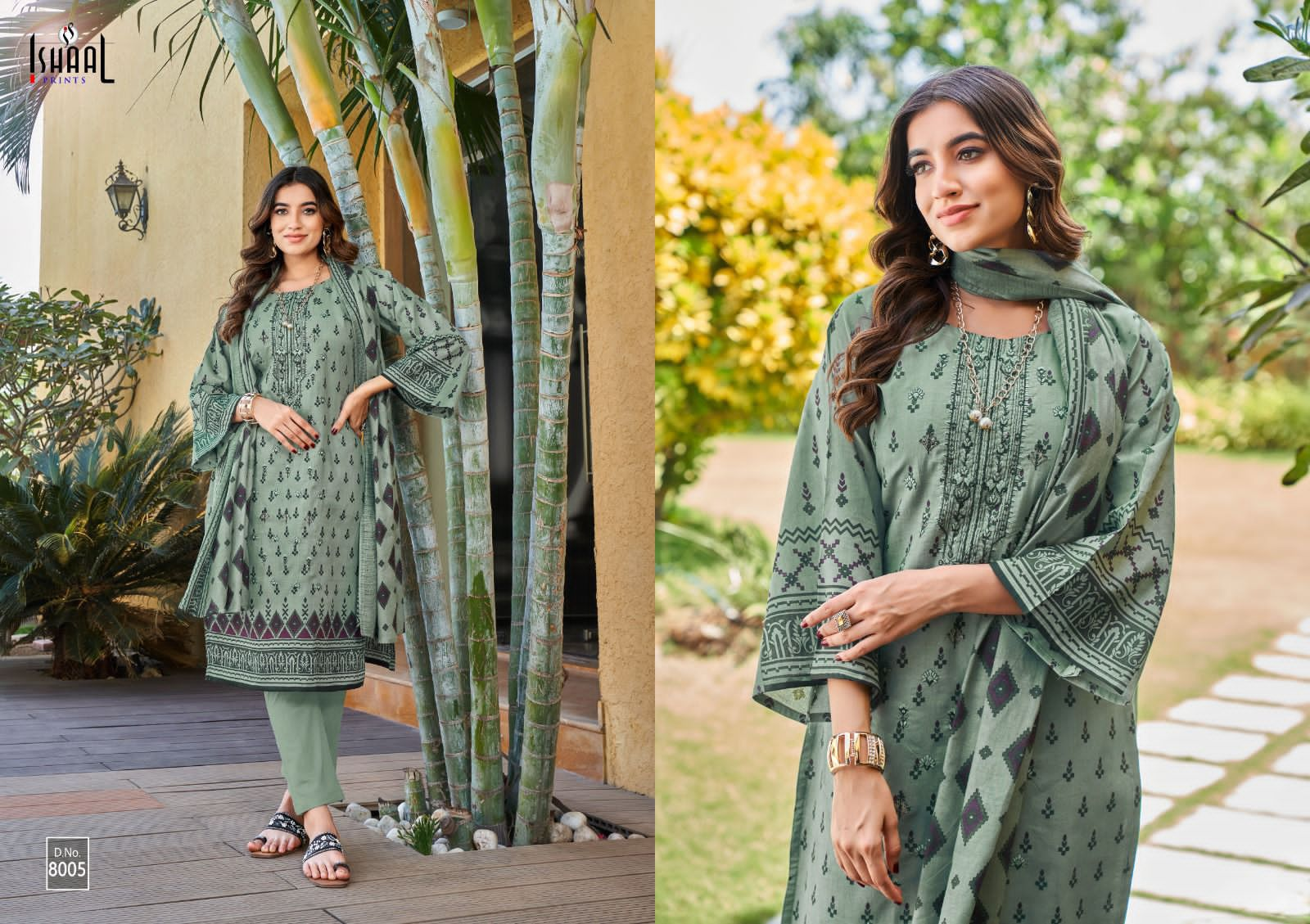 Ishaal Embroidered vol 8 Lawn Cotton With Embroidery Work Salwar Kameez At Wholesale Rate