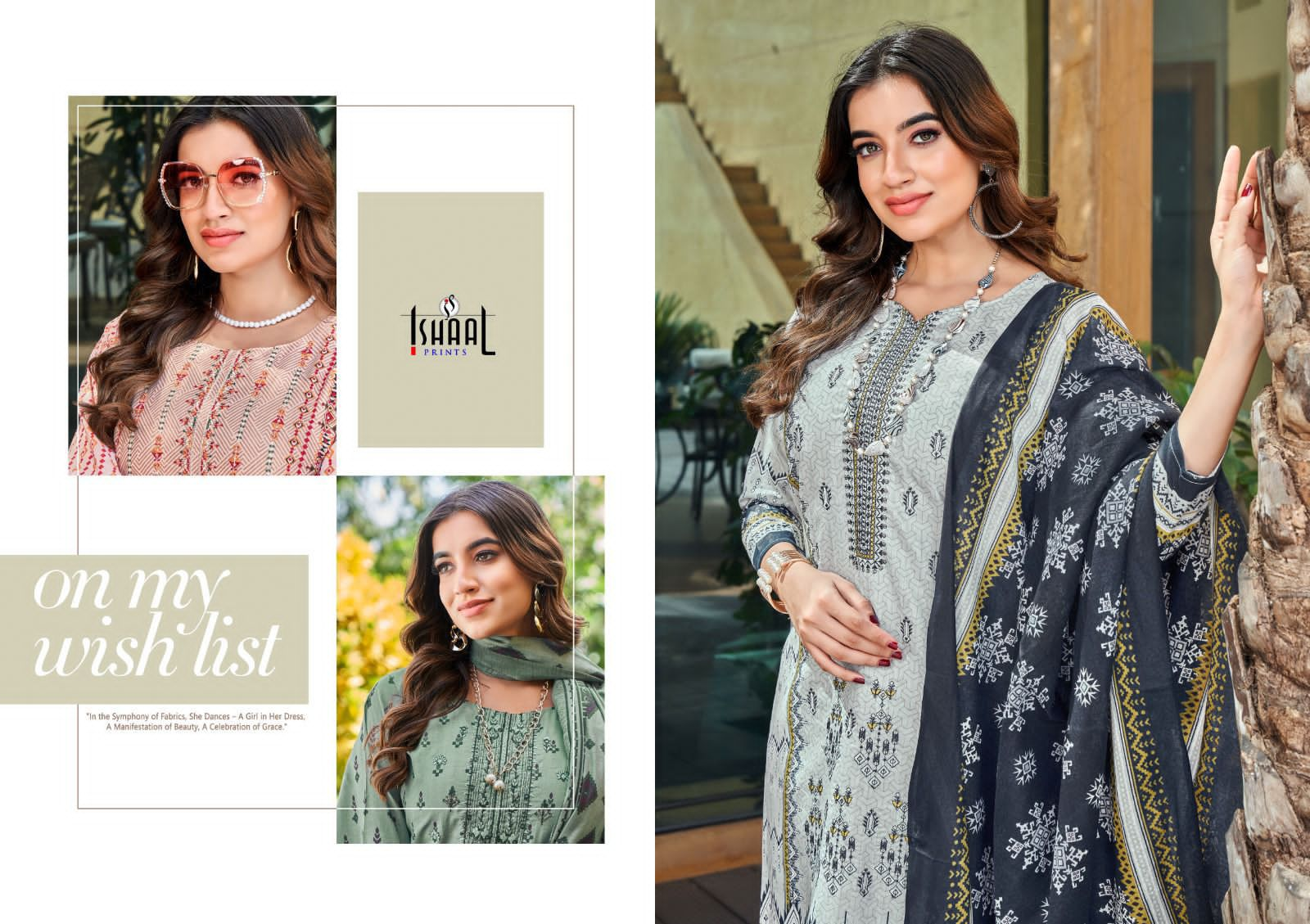 Ishaal Embroidered vol 8 Lawn Cotton With Embroidery Work Salwar Kameez At Wholesale Rate