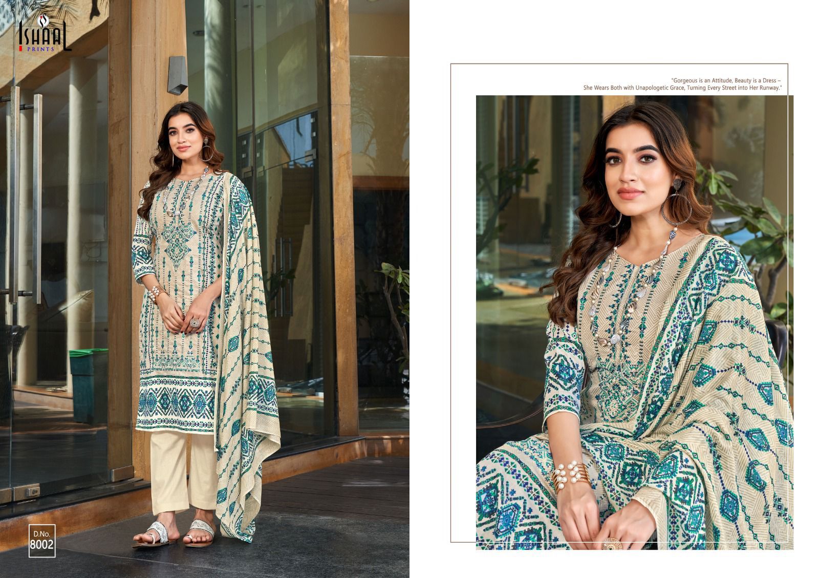 Ishaal Embroidered vol 8 Lawn Cotton With Embroidery Work Salwar Kameez At Wholesale Rate