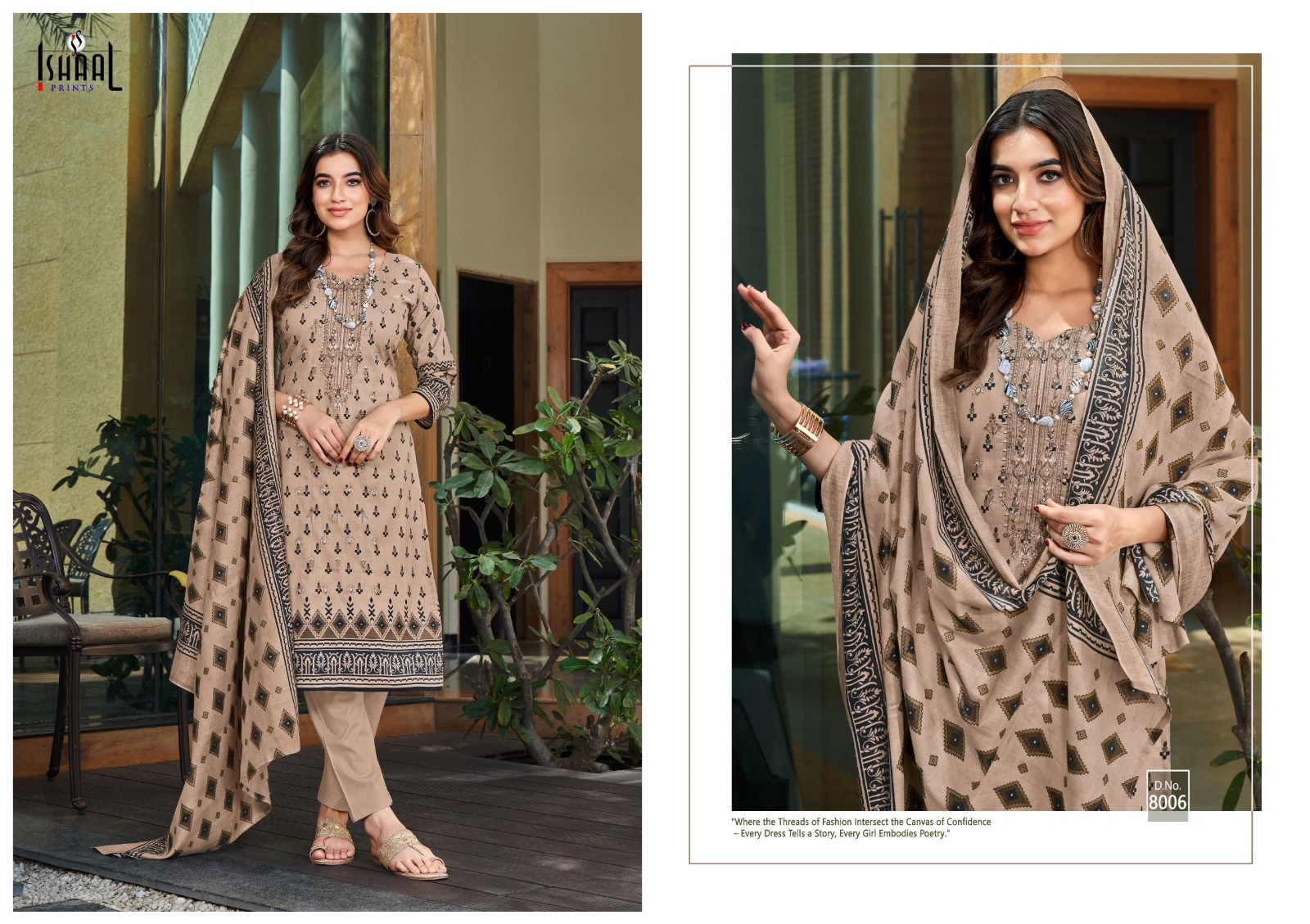 Ishaal Embroidered vol 8 Lawn Cotton With Embroidery Work Salwar Kameez At Wholesale Rate