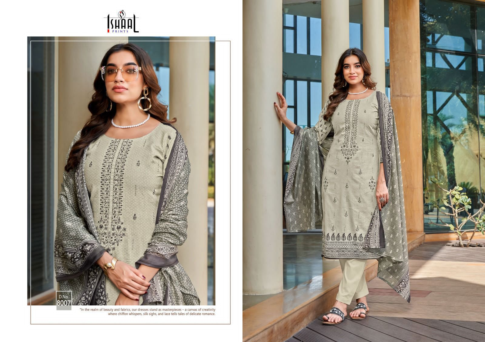 Ishaal Embroidered vol 8 Lawn Cotton With Embroidery Work Salwar Kameez At Wholesale Rate