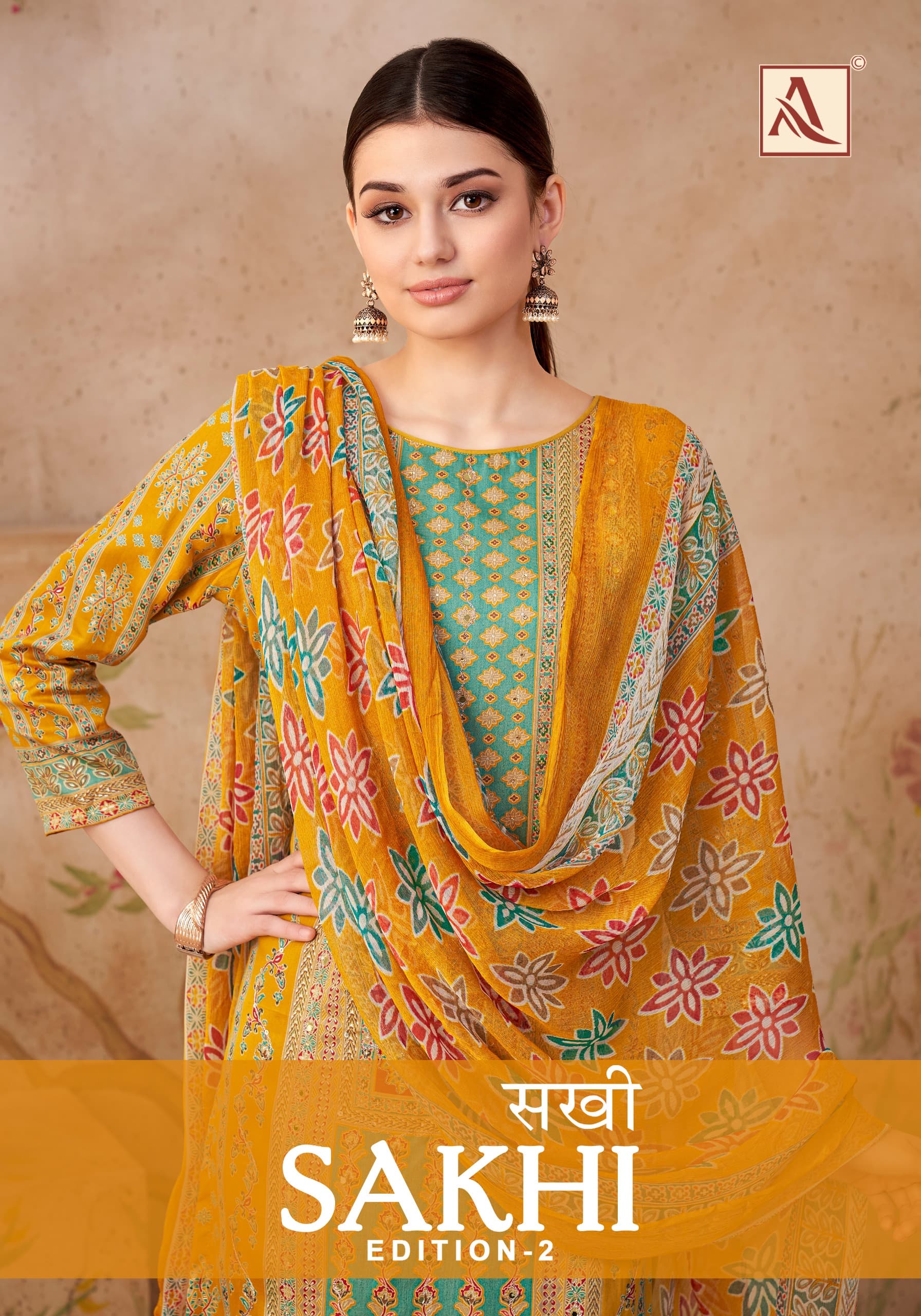 Alok Suit Sakhi Vol 2 Zam Cotton With Handwork Latest Salwar Suit Collection