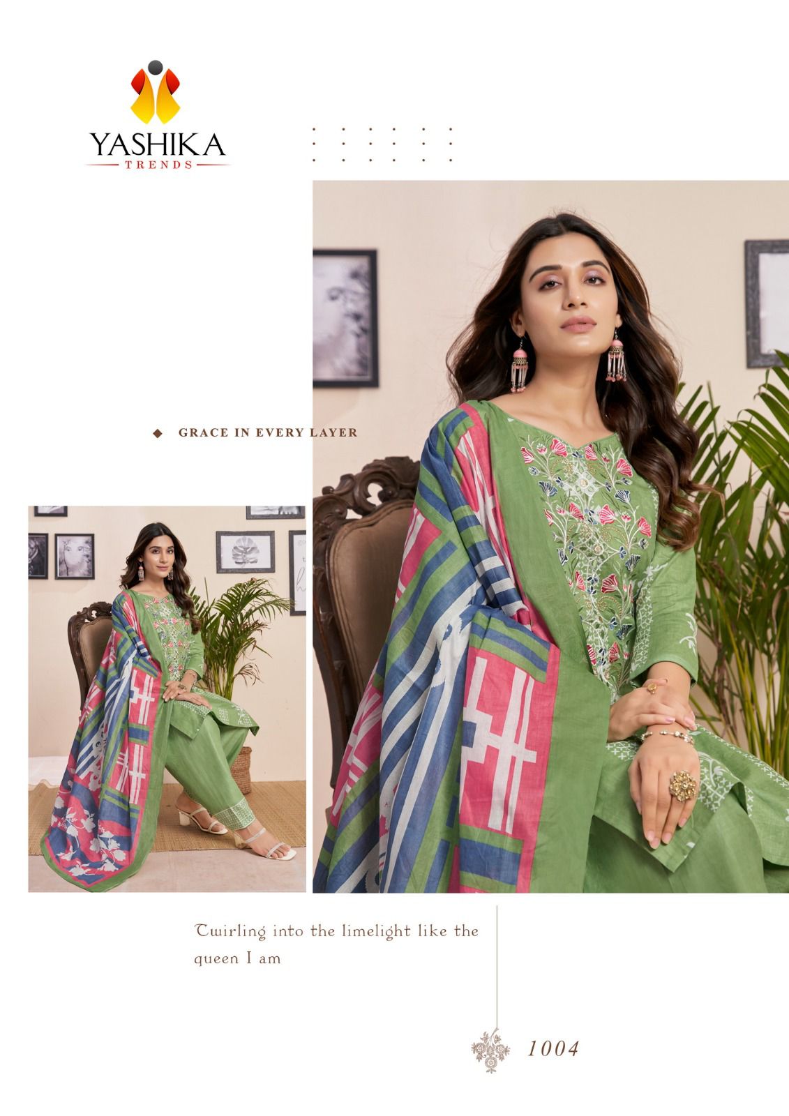 Yashika trends Simayaa Cotton With Embroidery Work Salwar Suit At Low Price