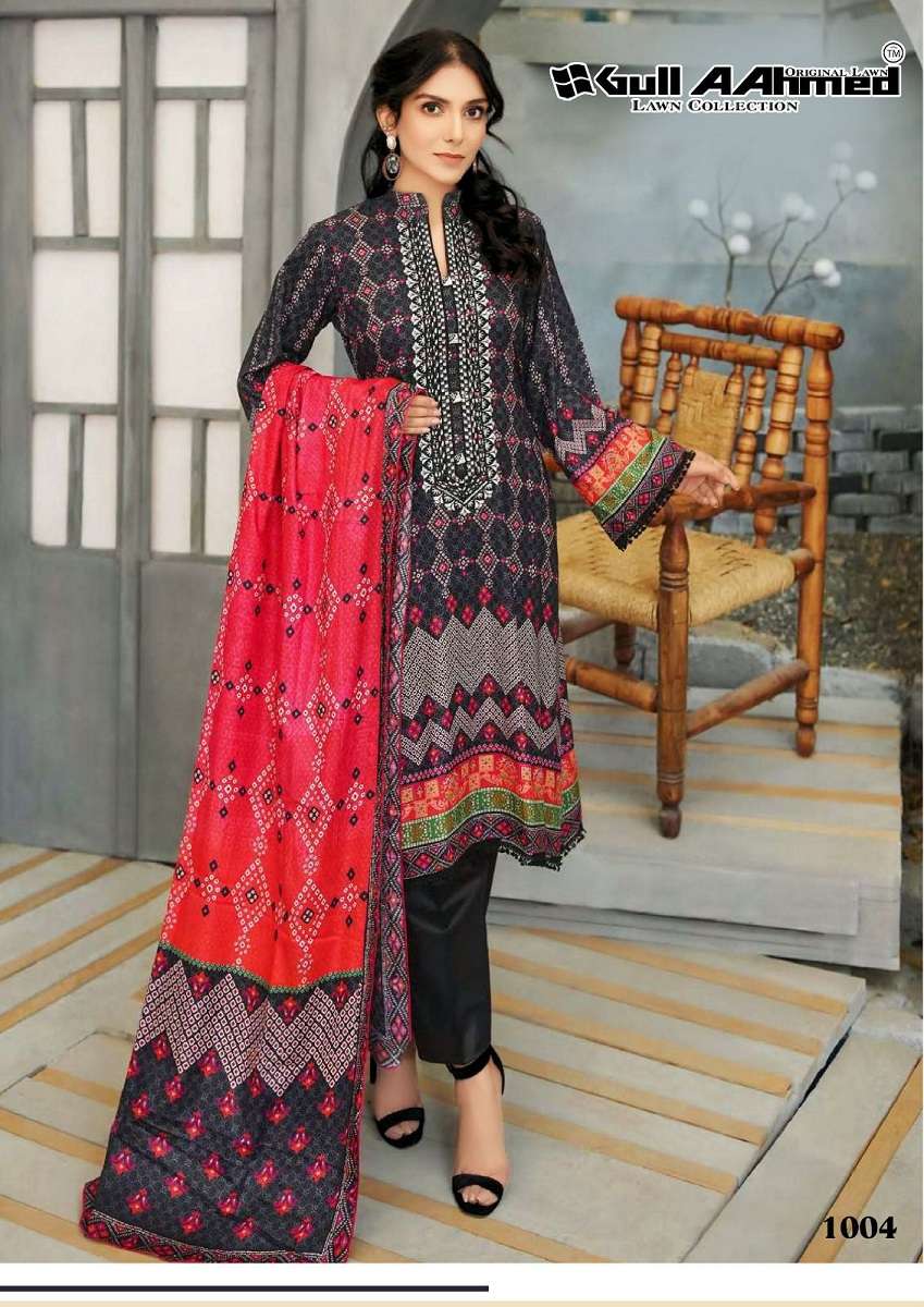 Gull a Ahmed Zarqash Embroidered Lawn Collection Pakistani Suit Wholesaler surat - jilaniwholesalesuit