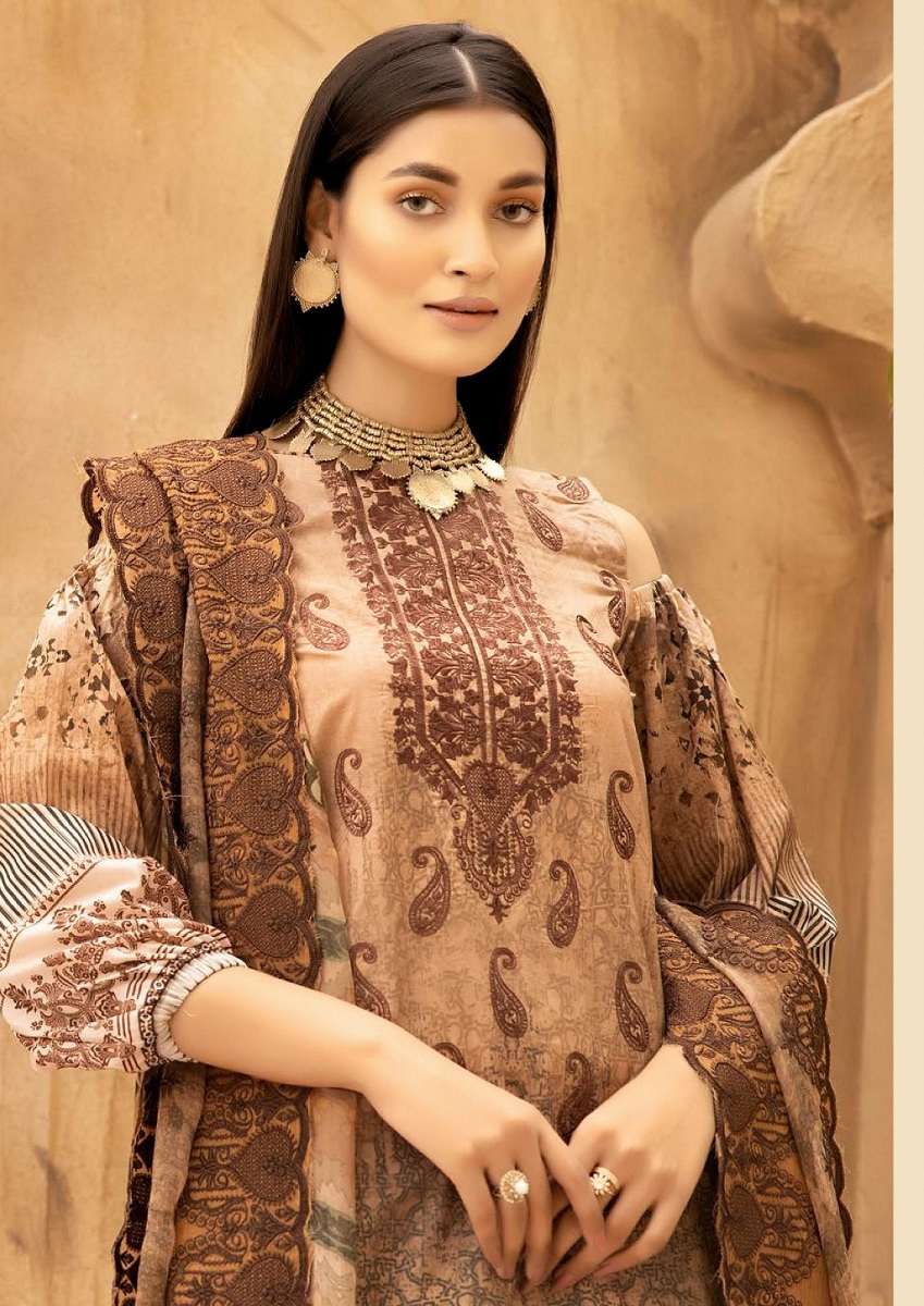 Gull a Ahmed Zarqash Embroidered Lawn Collection Pakistani Suit Wholesaler surat - jilaniwholesalesuit