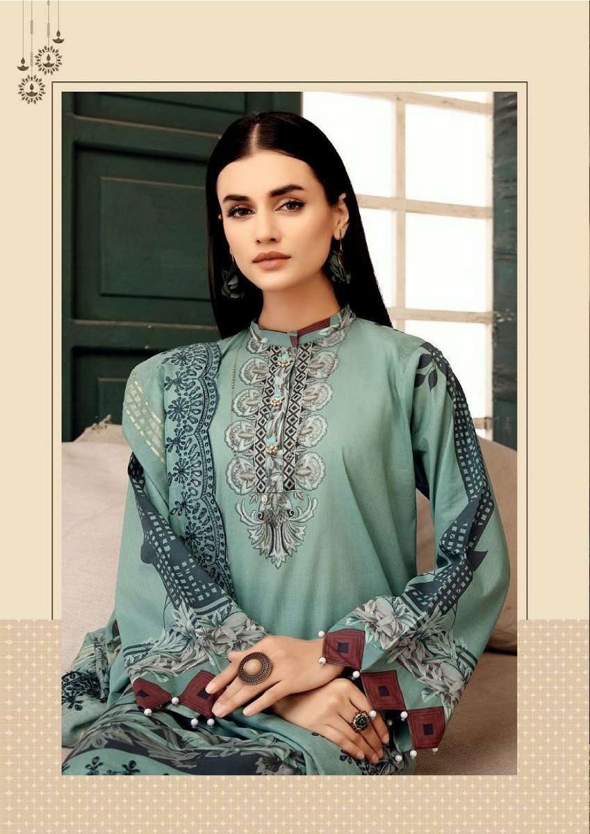 Gull a Ahmed Zarqash Embroidered Lawn Collection Pakistani Suit Wholesaler surat - jilaniwholesalesuit