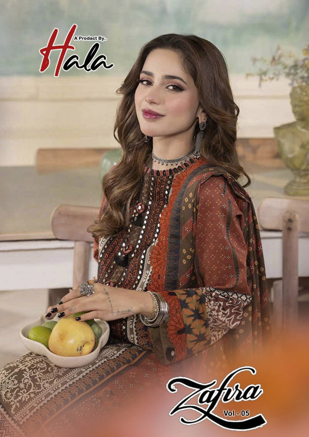 Hala Zafira Vol 4 Cotton Printed Pakistani Dress Material Wholesale Supplier In Surat