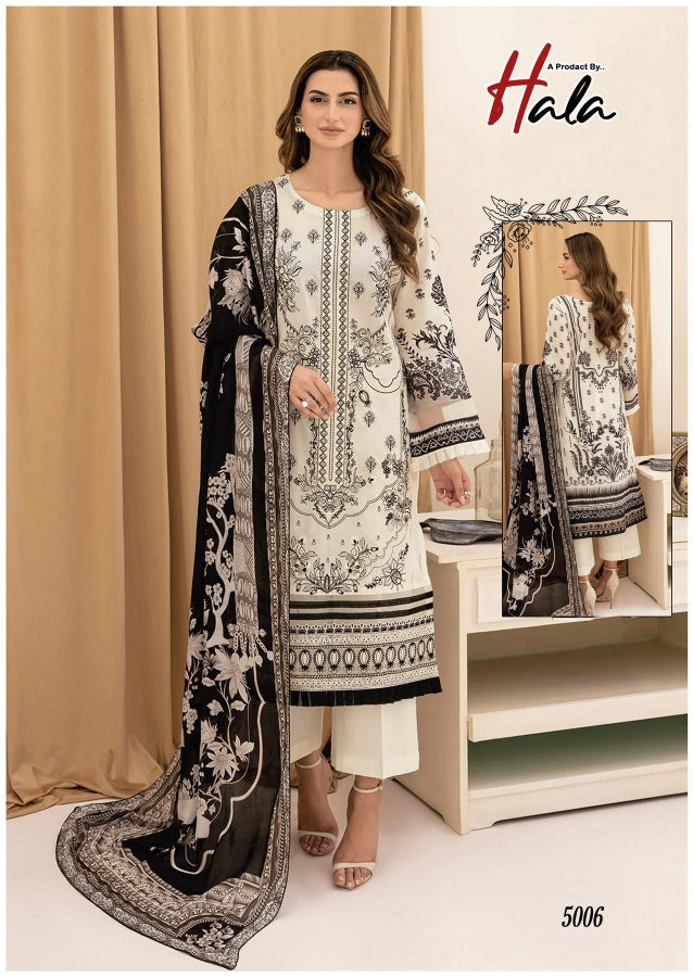 Hala Zafira Vol 4 Cotton Printed Pakistani Dress Material Wholesale Supplier In Surat