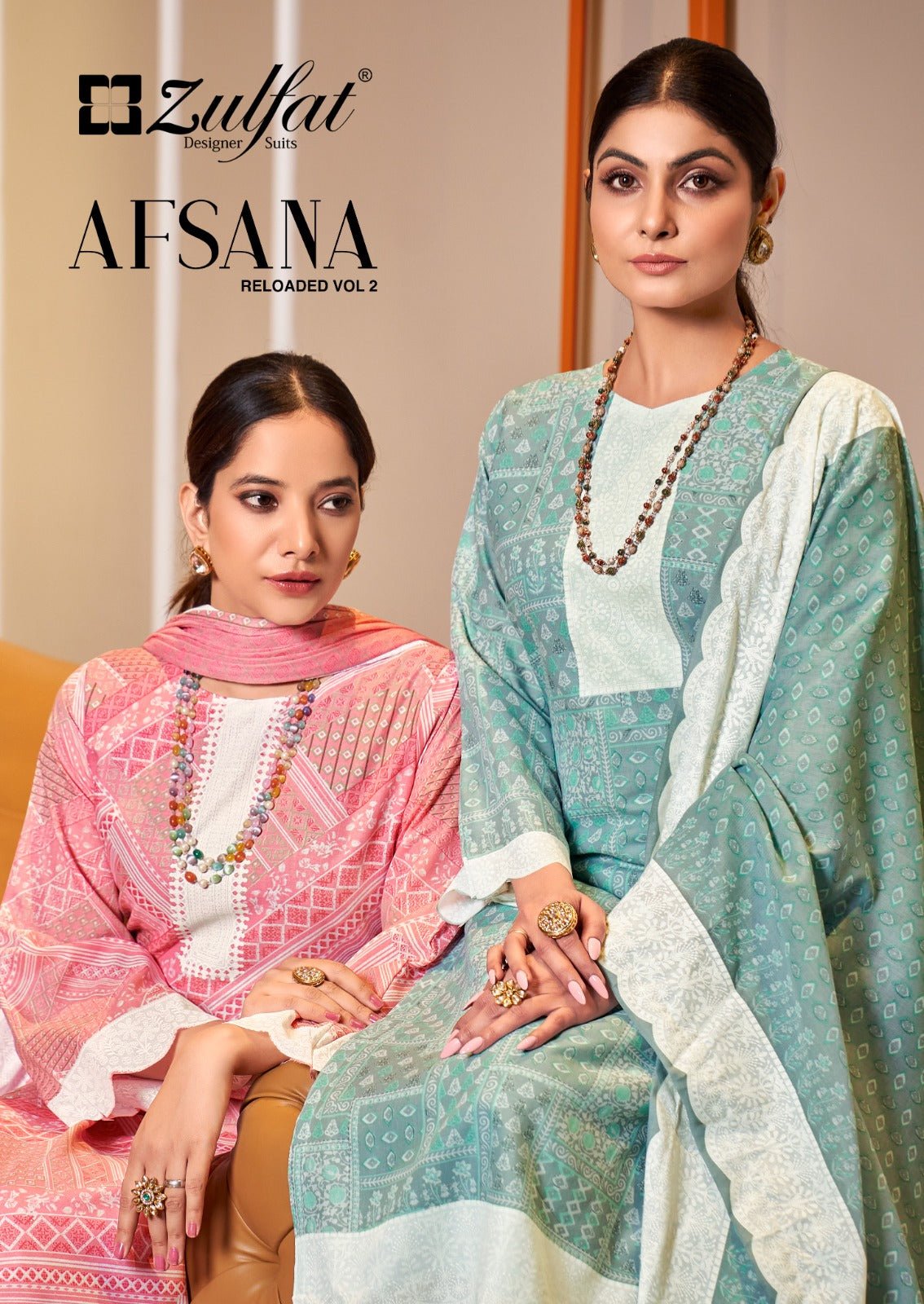 Zulfat Designer Suits Afsana Vol 2 Cotton Designer Print Wholesale Salwar Suit Collection