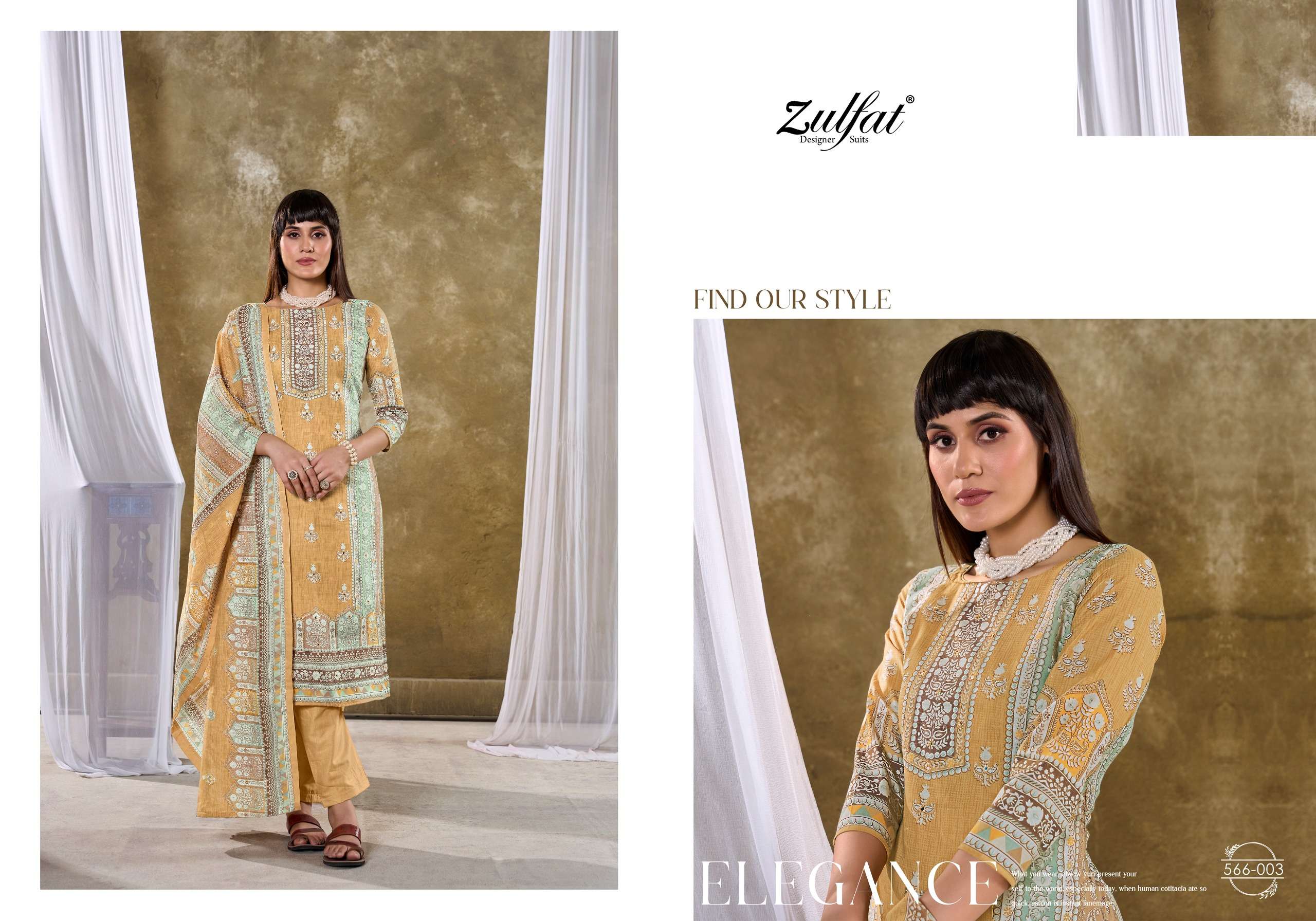 Zulfat Designer Suits Summer Swag Cotton Salwar Suits Wholesale Catalog