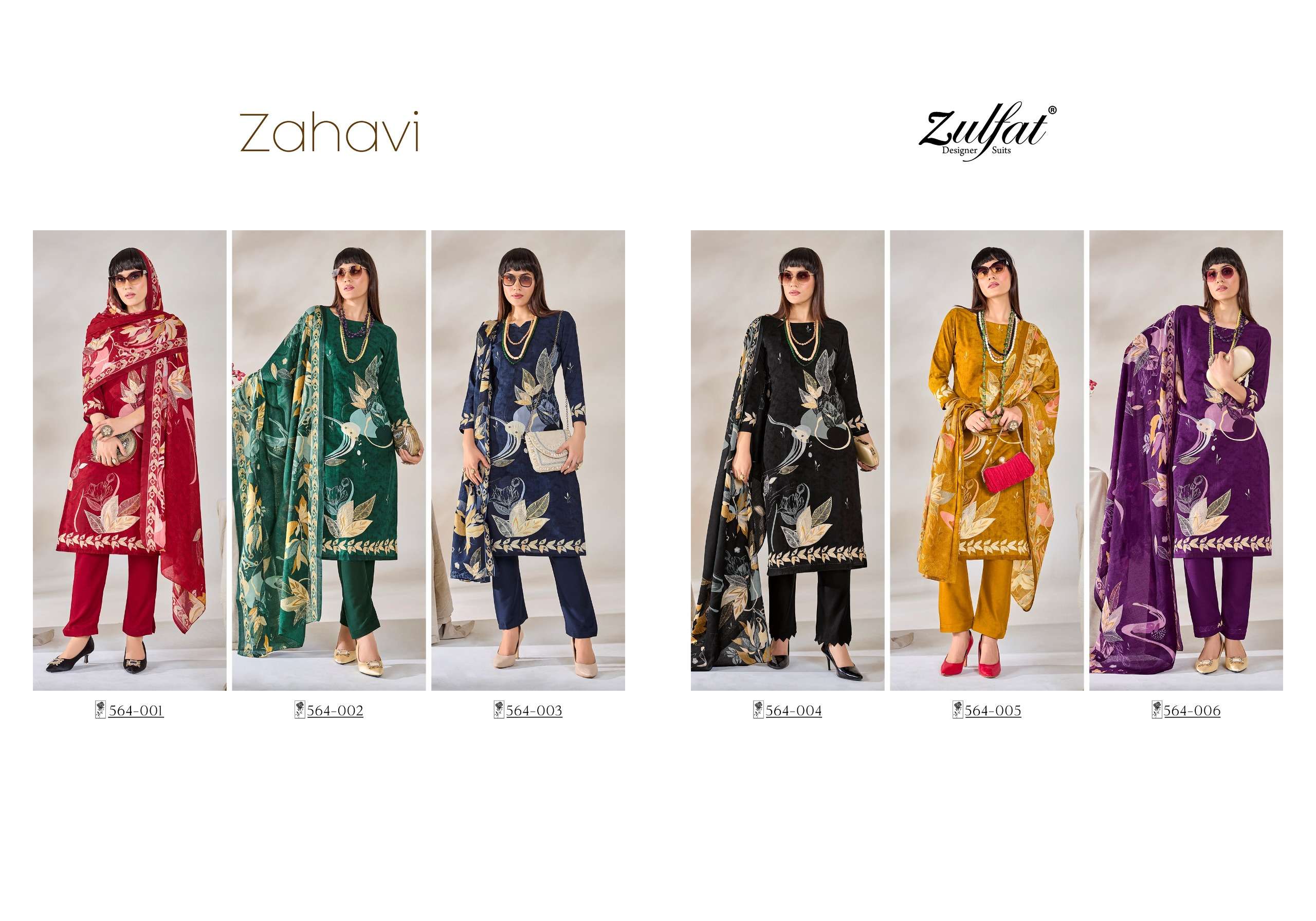 Zulfat Designer Suits Zahavi Viscose Designer Salwar Suits At Wholesale Rate