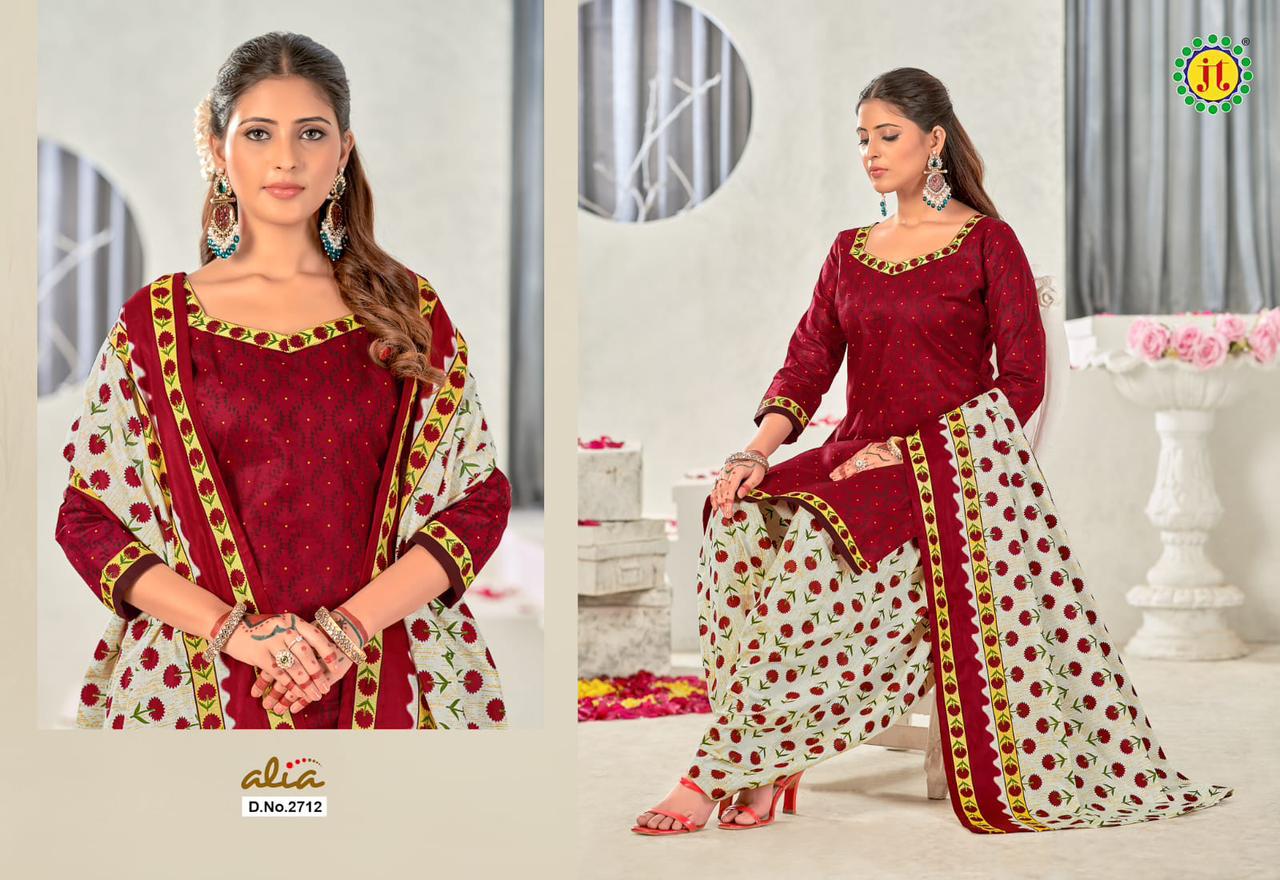 JT Textile Alia Vol 27 Cotton Printed Dress Material Wholesale Supplier In Jetpur - jilaniwholesalesuit