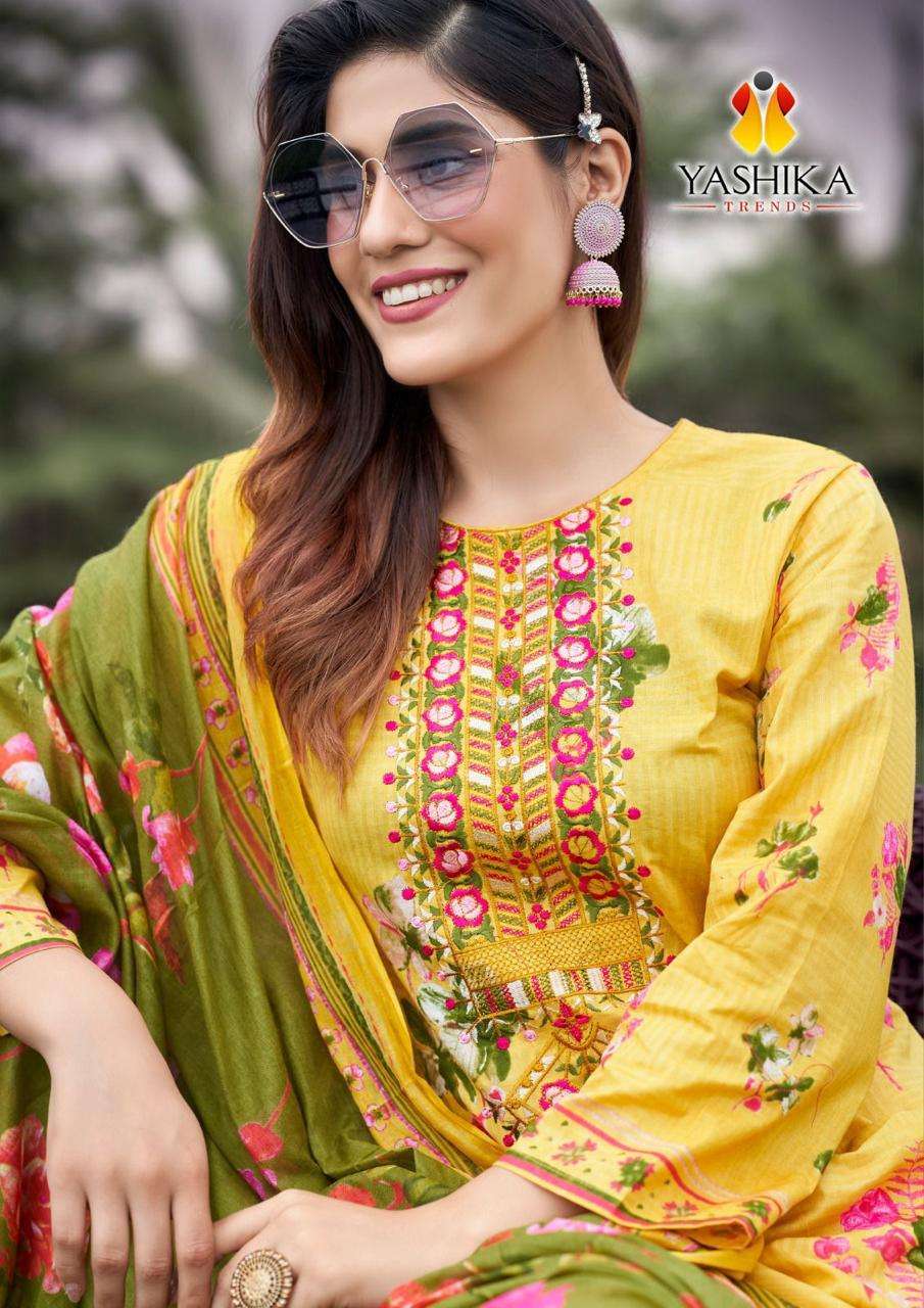 Bella Vol 2 By Yashika Trends Cotton With Embroidery Work Cotton Suits At Wholesale Rate - jilaniwholesalesuit