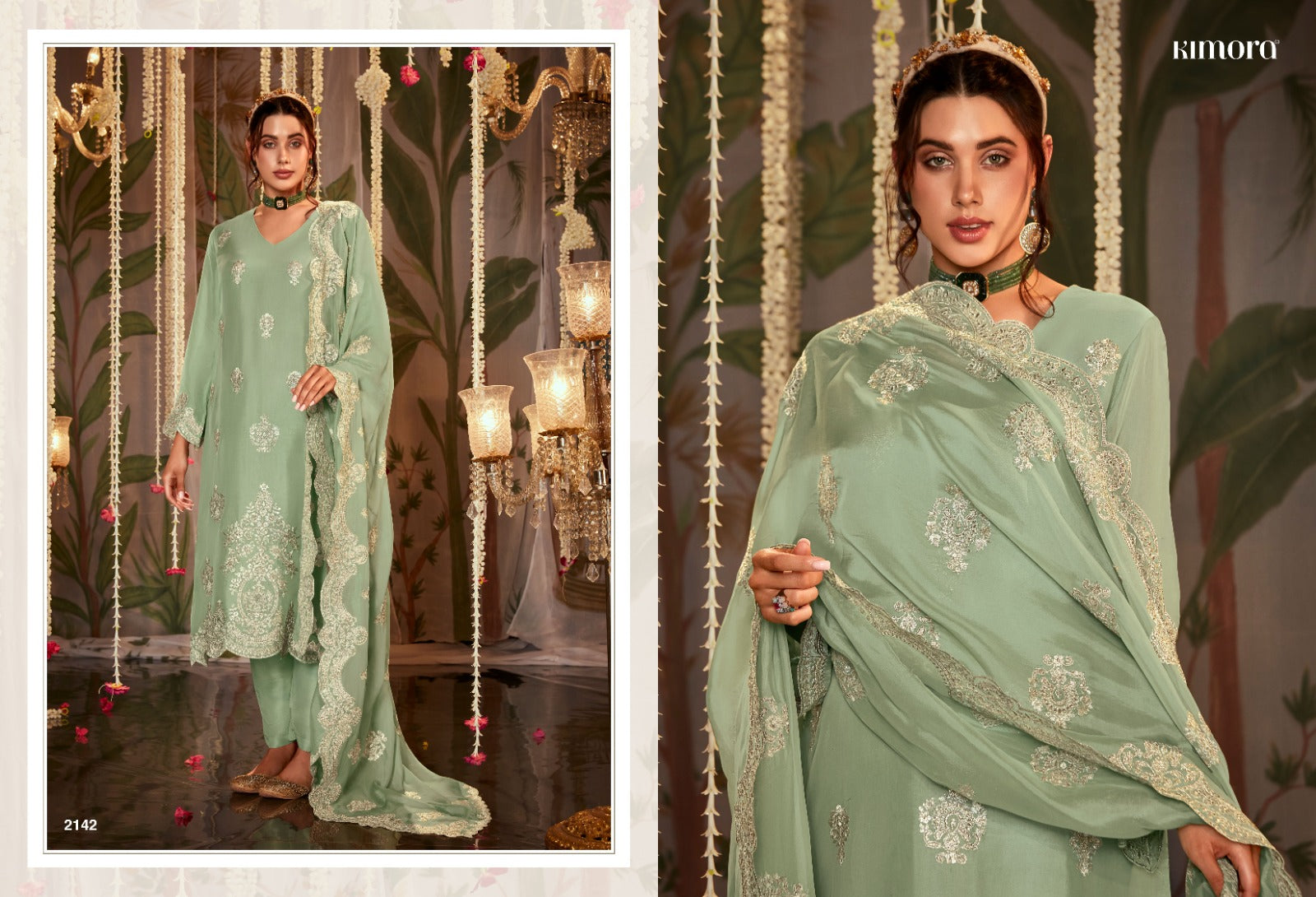 Kimora Heer Itrh Organza With Embroidery Work Latest Salwar Suits Collection At Wholesale Rate - jilaniwholesalesuit