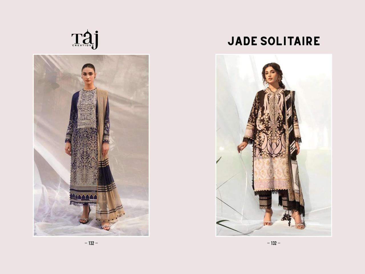 Taj Creation Jade Solitaire cotton pakistani patch work salwar kameez at wholesale rate chiffon dupatta - jilaniwholesalesuit