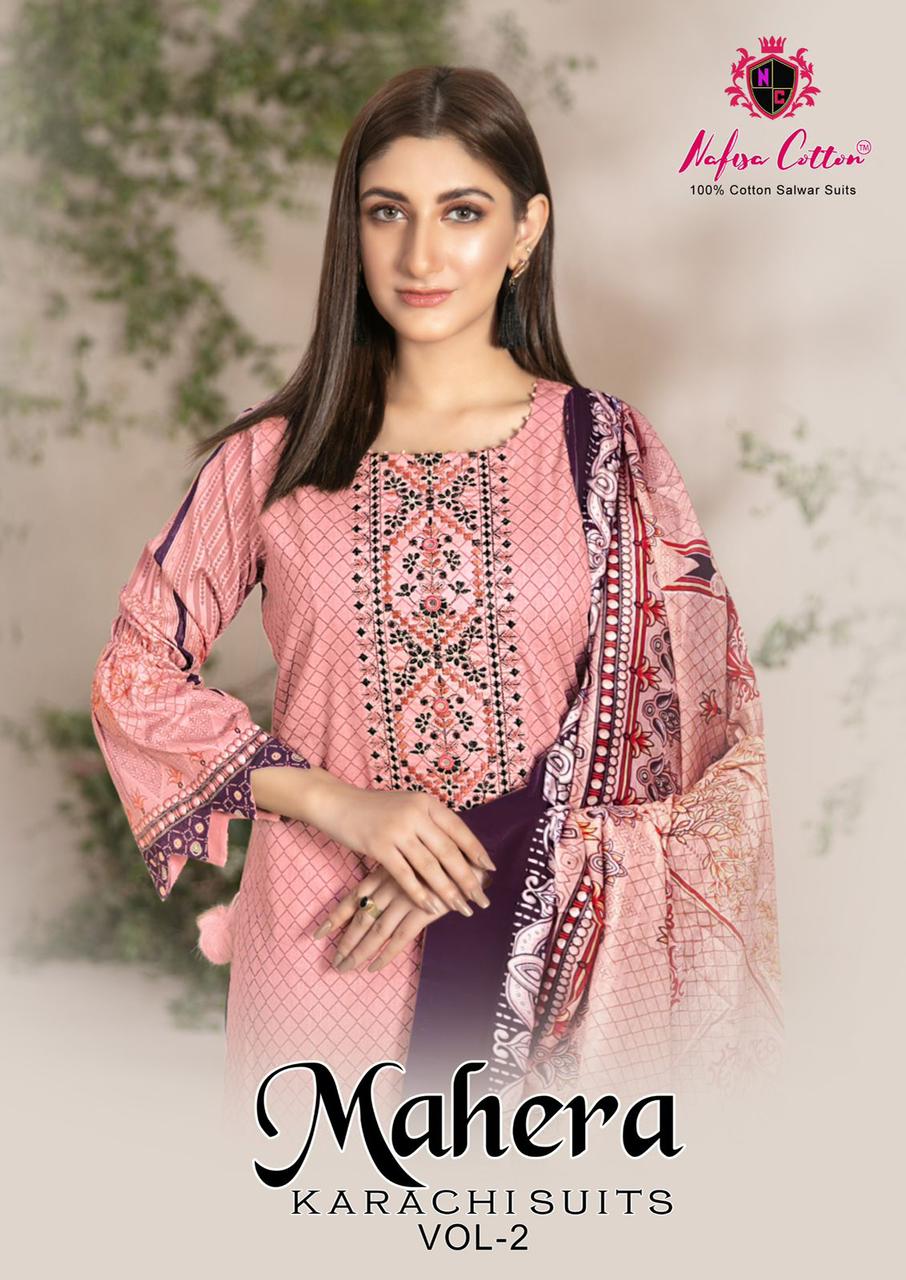 Nafisa Cotton mahera karachi suits vol 2 low range pakistani suits wholesaler - jilaniwholesalesuit