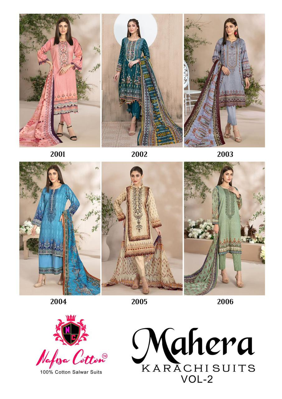 Mantra Fashion Malhar Premium Lawn Collection Vol 1 Karachi Lawn Cotton  Suits Wholesaler Surat